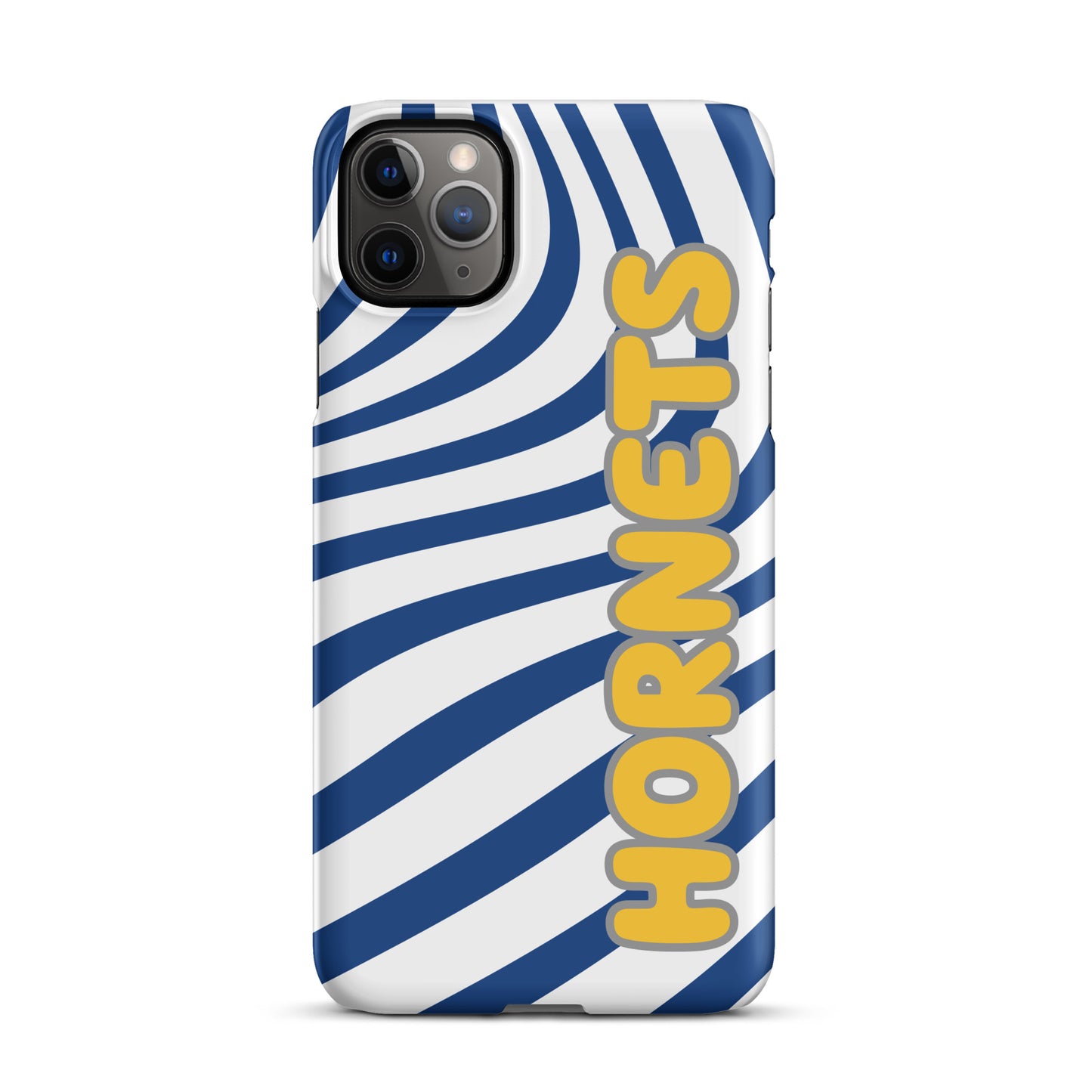Blue and Gold Swirl Hornets snap iPhone case