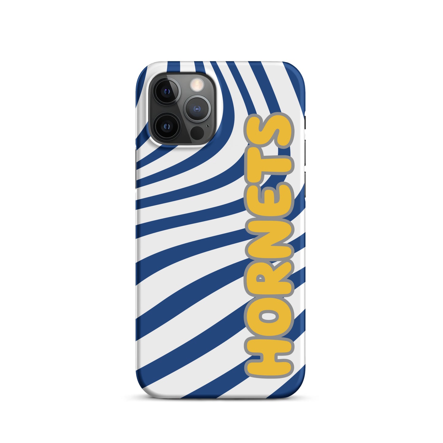 Blue and Gold Swirl Hornets snap iPhone case