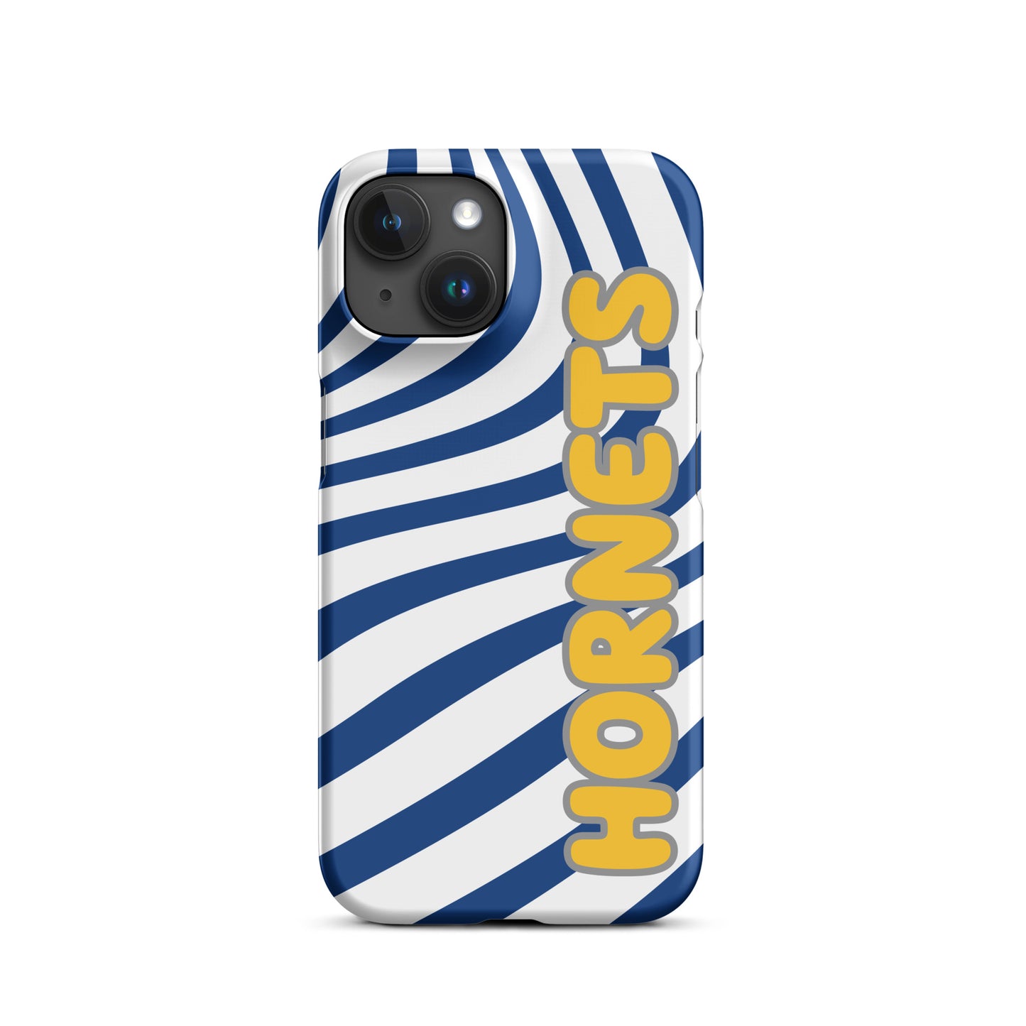 Blue and Gold Swirl Hornets snap iPhone case