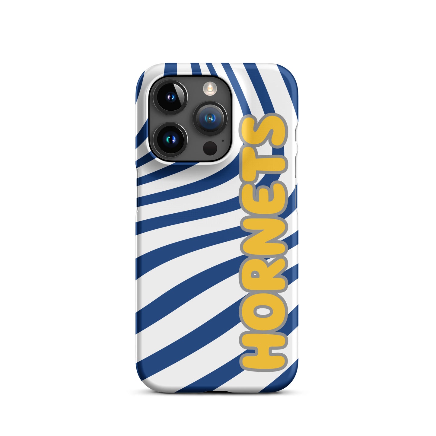 Blue and Gold Swirl Hornets snap iPhone case