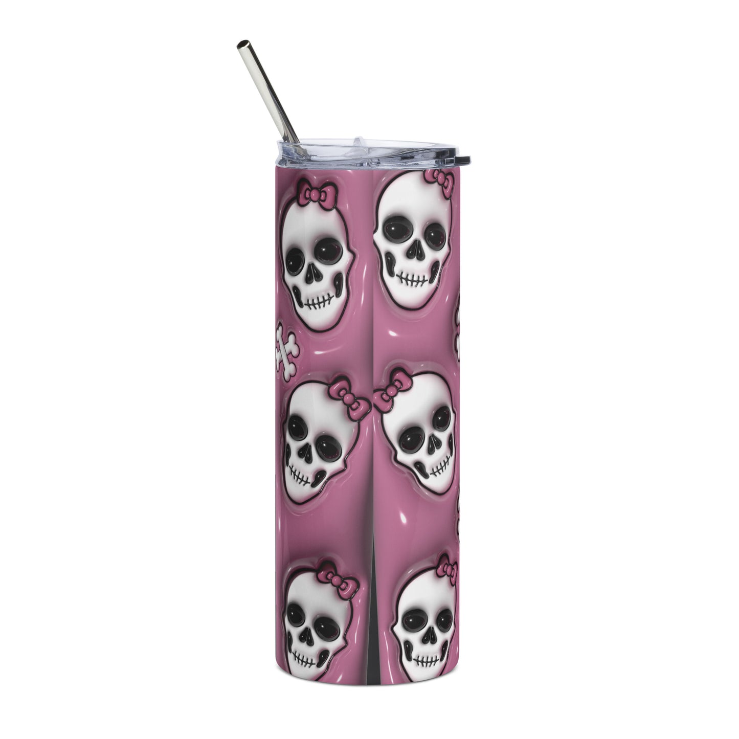Pink Skull Stainless steel tumbler