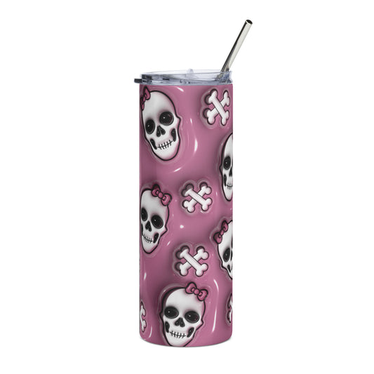 Pink Skull Stainless steel tumbler