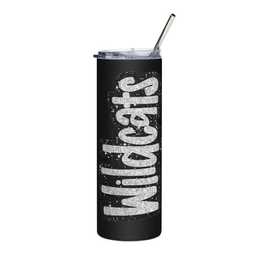 Black Wildcats Stainless steel tumbler