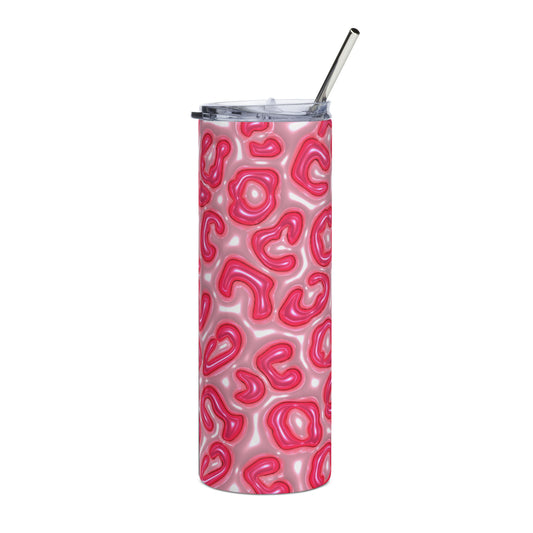 Pink Leopard Stainless steel tumbler