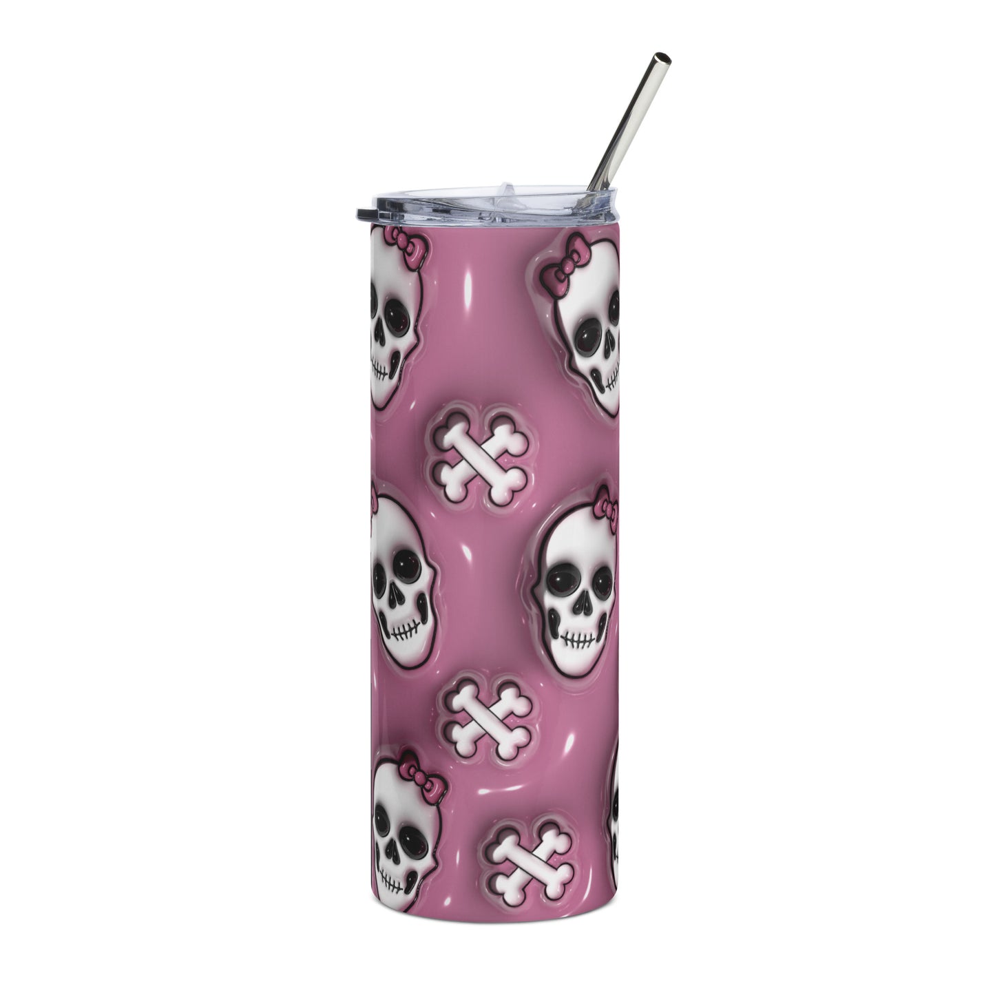 Pink Skull Stainless steel tumbler