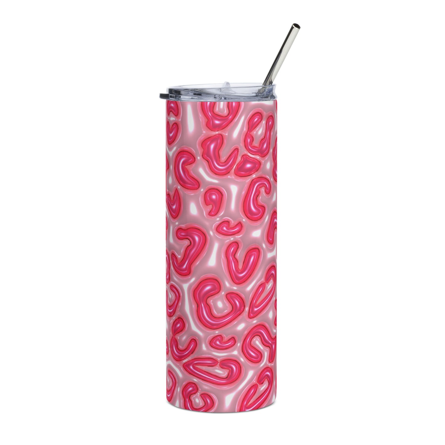 Pink Leopard Stainless steel tumbler