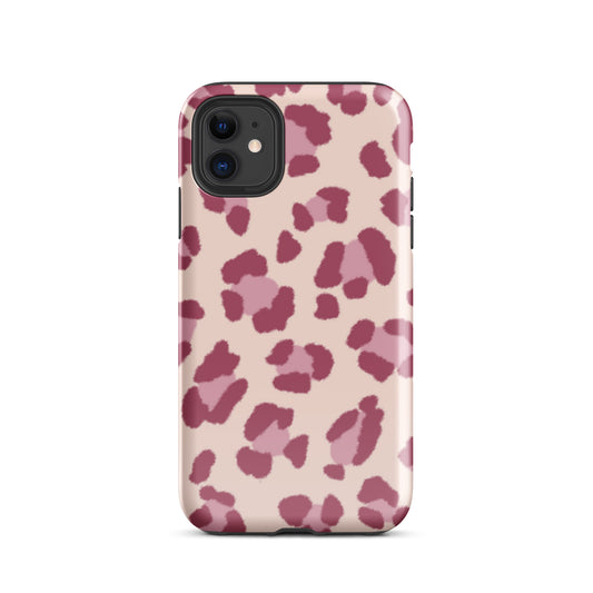 Pink leopard tough iPhone case