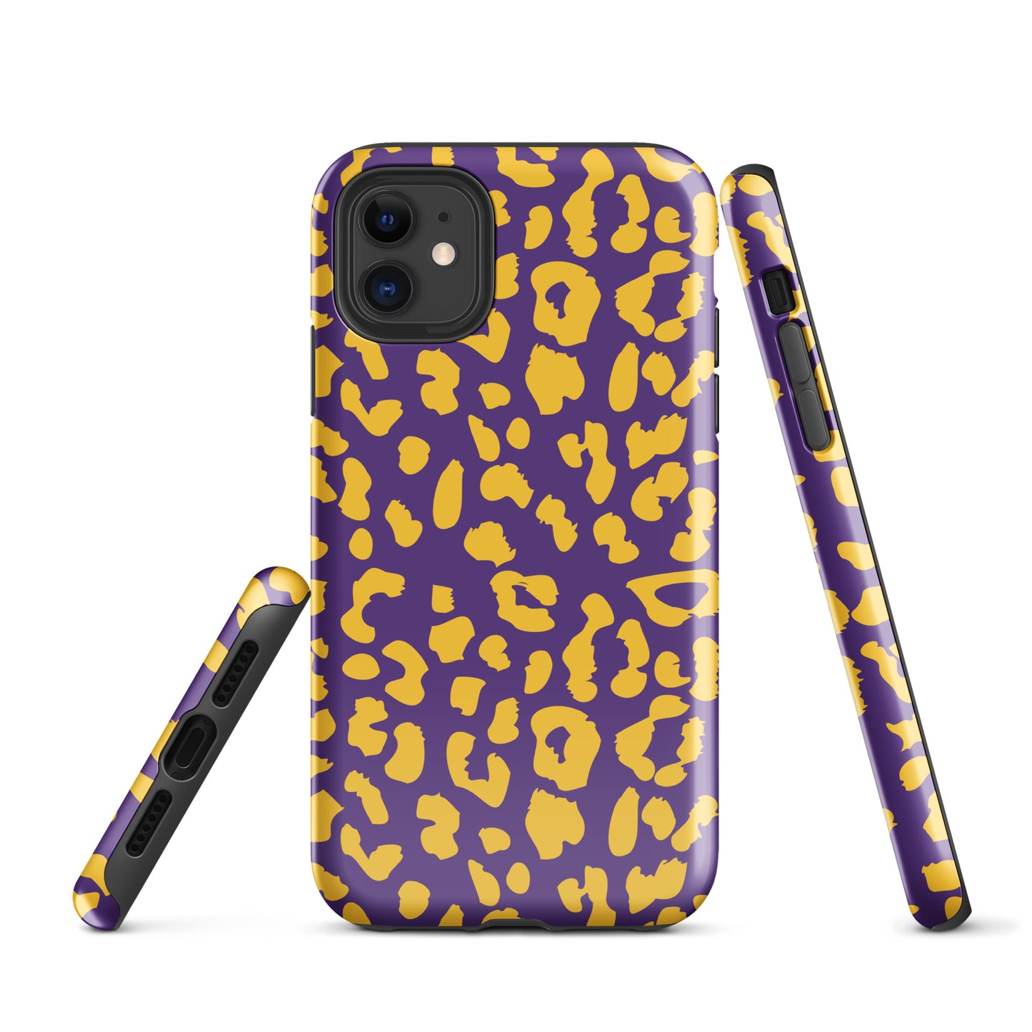 Dark Purple and Gold Leopard Spots