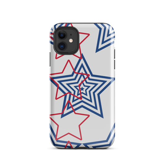 Red White and Blue Stars tough iPhone case