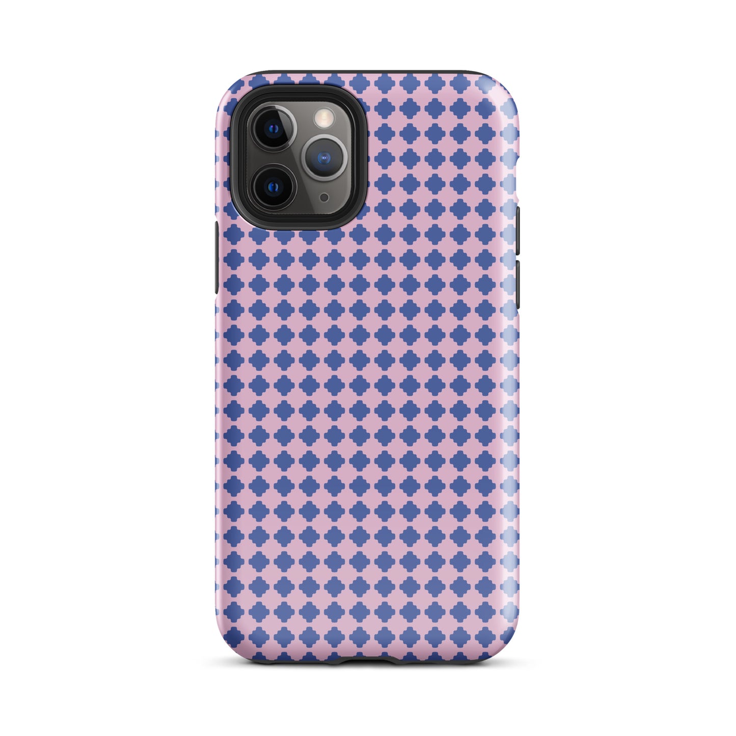 Purple and Pink Houndstooth iPhone case