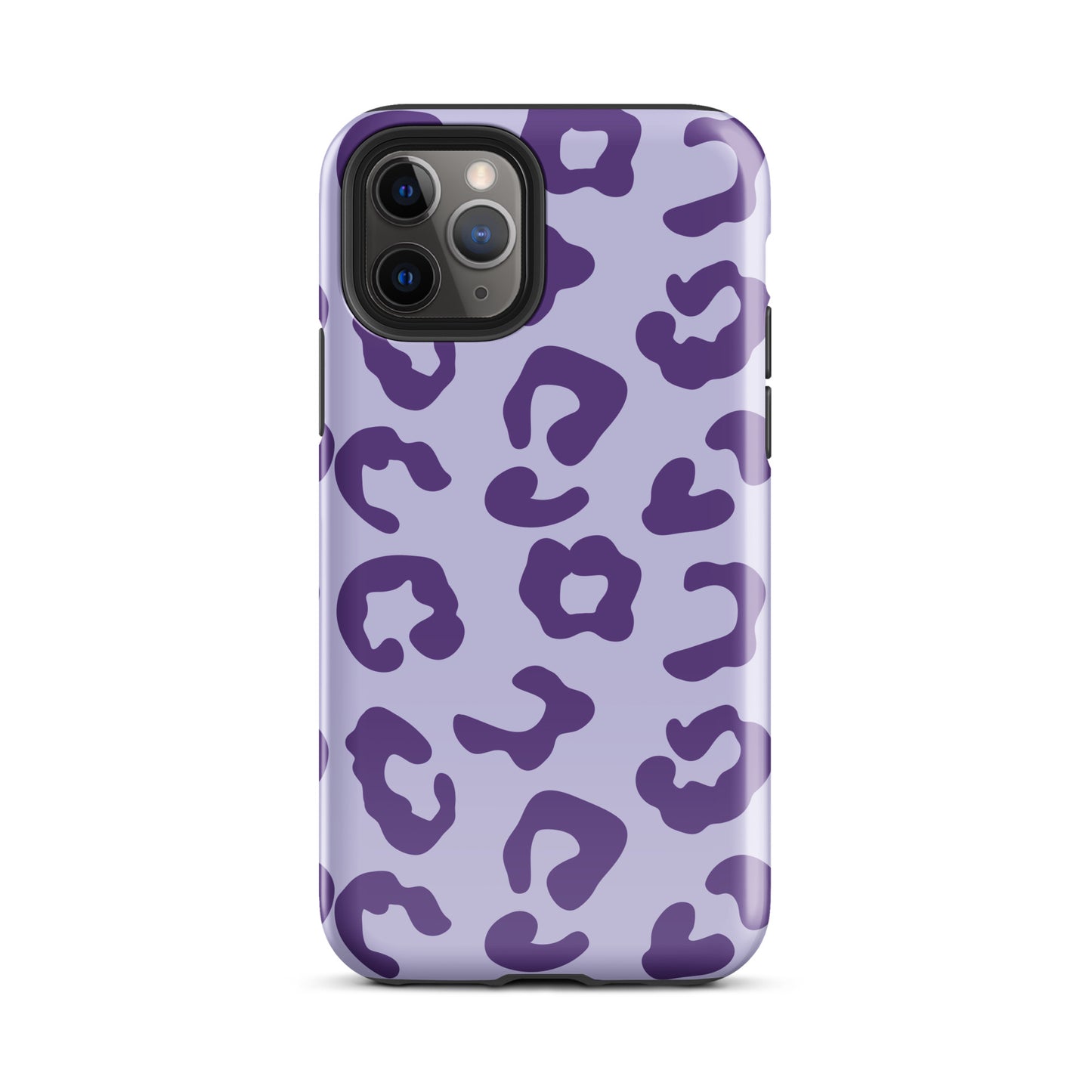 Double Purple Leopard Print tough iPhone case