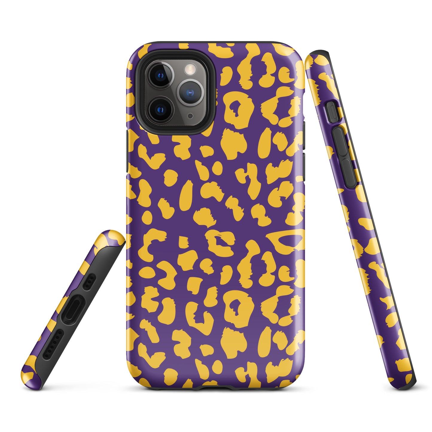 Dark Purple and Gold Leopard Spots