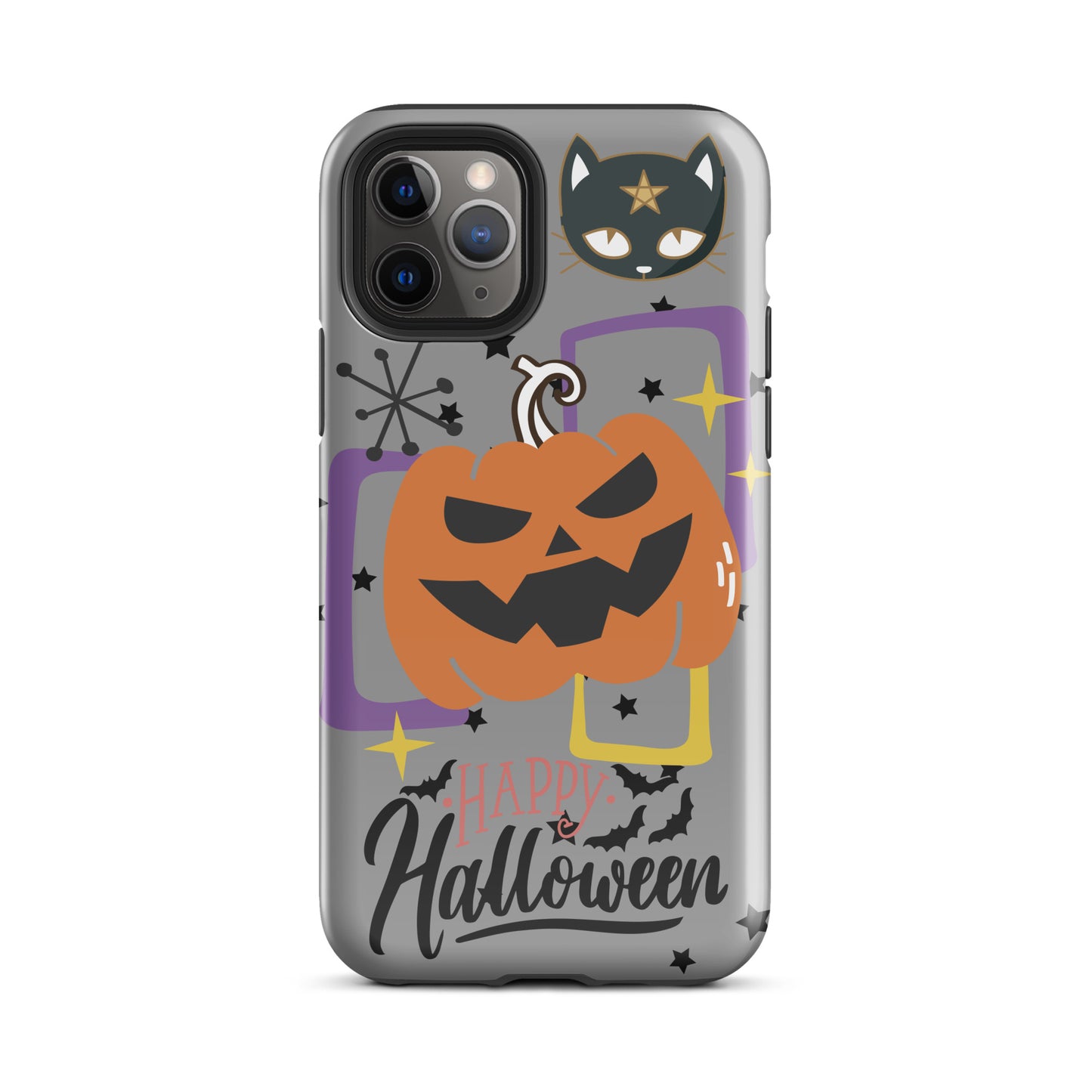 Grey Pumpkin Halloween tough iPhone case