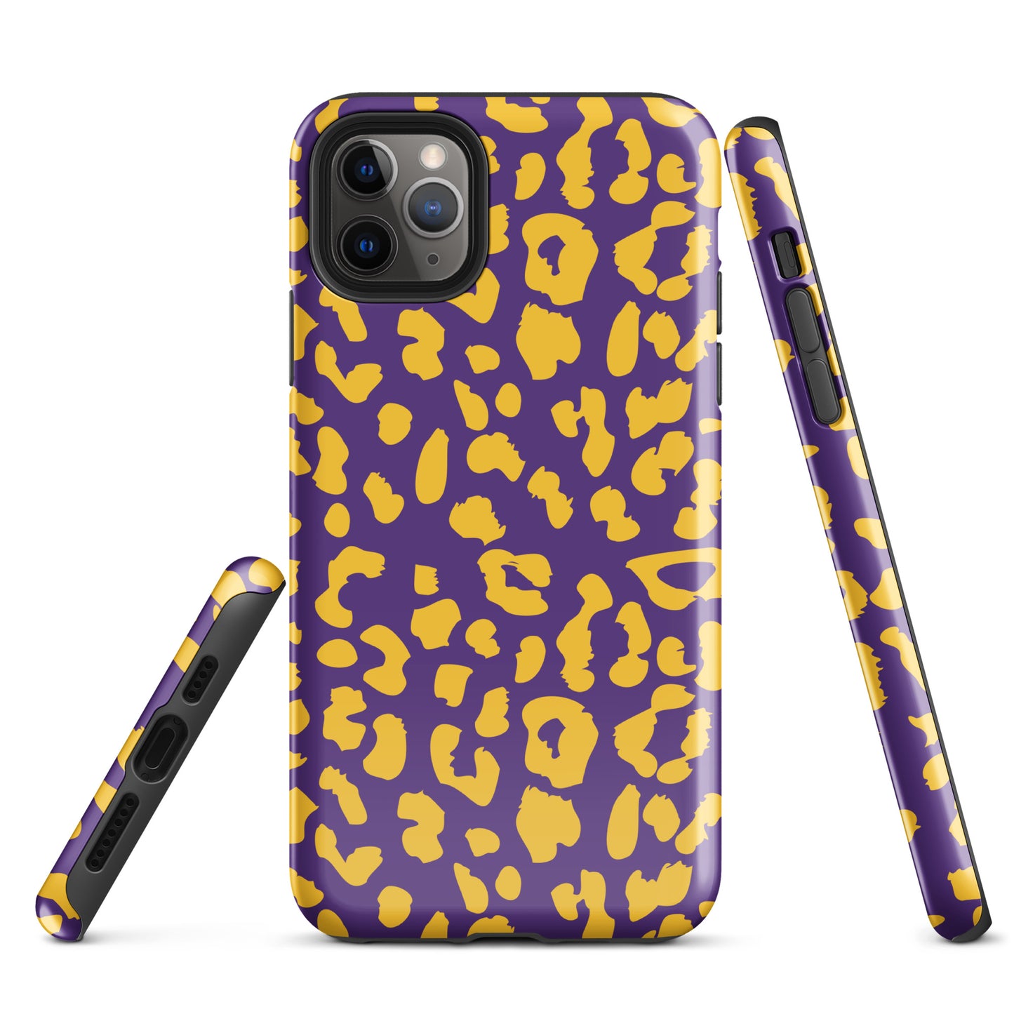 Dark Purple and Gold Leopard Spots