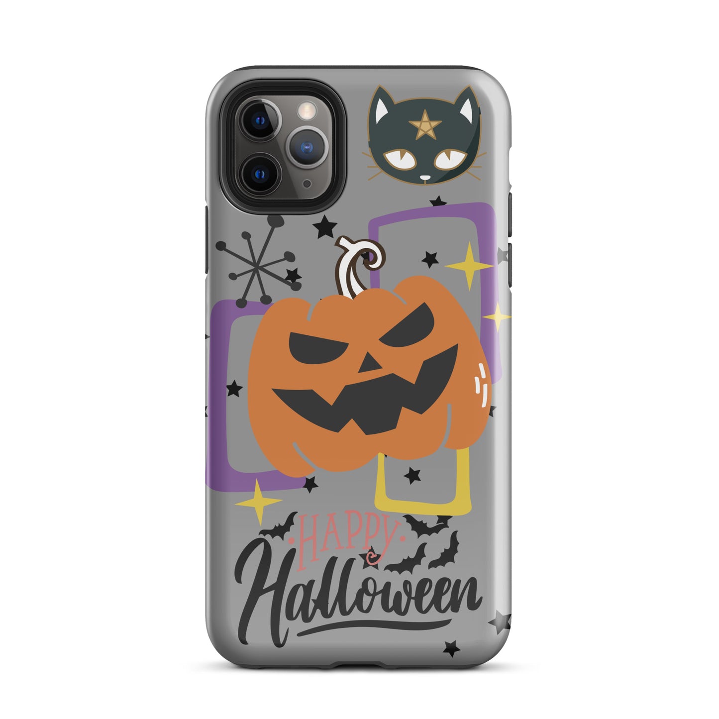 Grey Pumpkin Halloween tough iPhone case