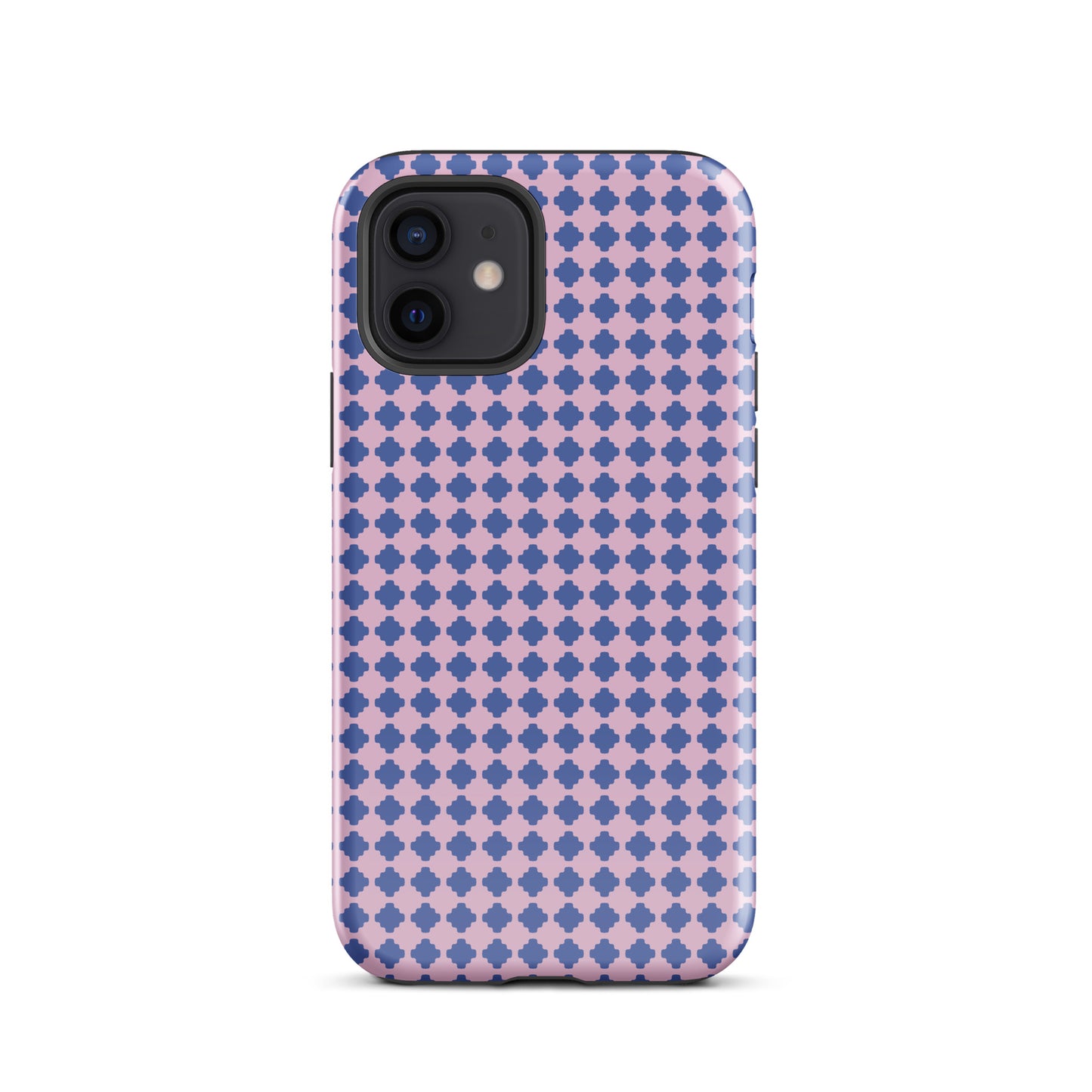 Purple and Pink Houndstooth iPhone case