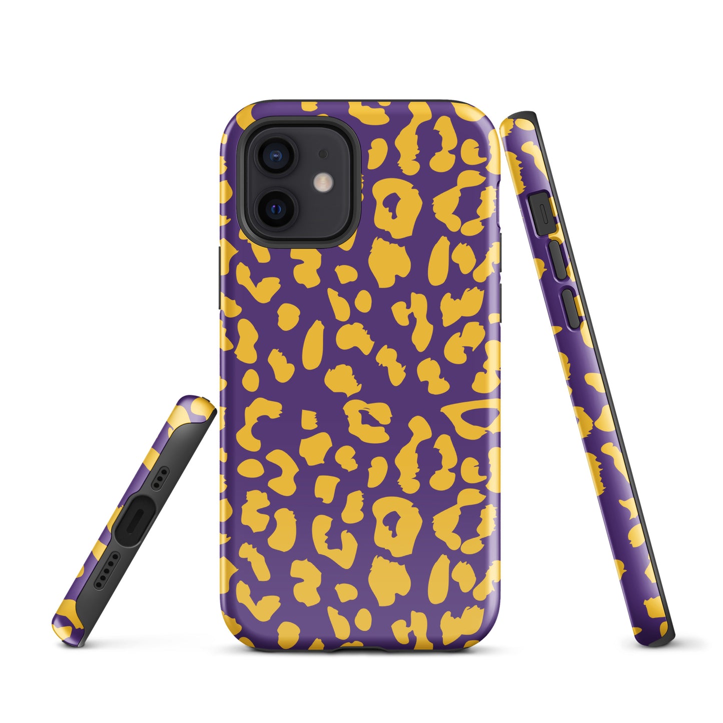 Dark Purple and Gold Leopard Spots