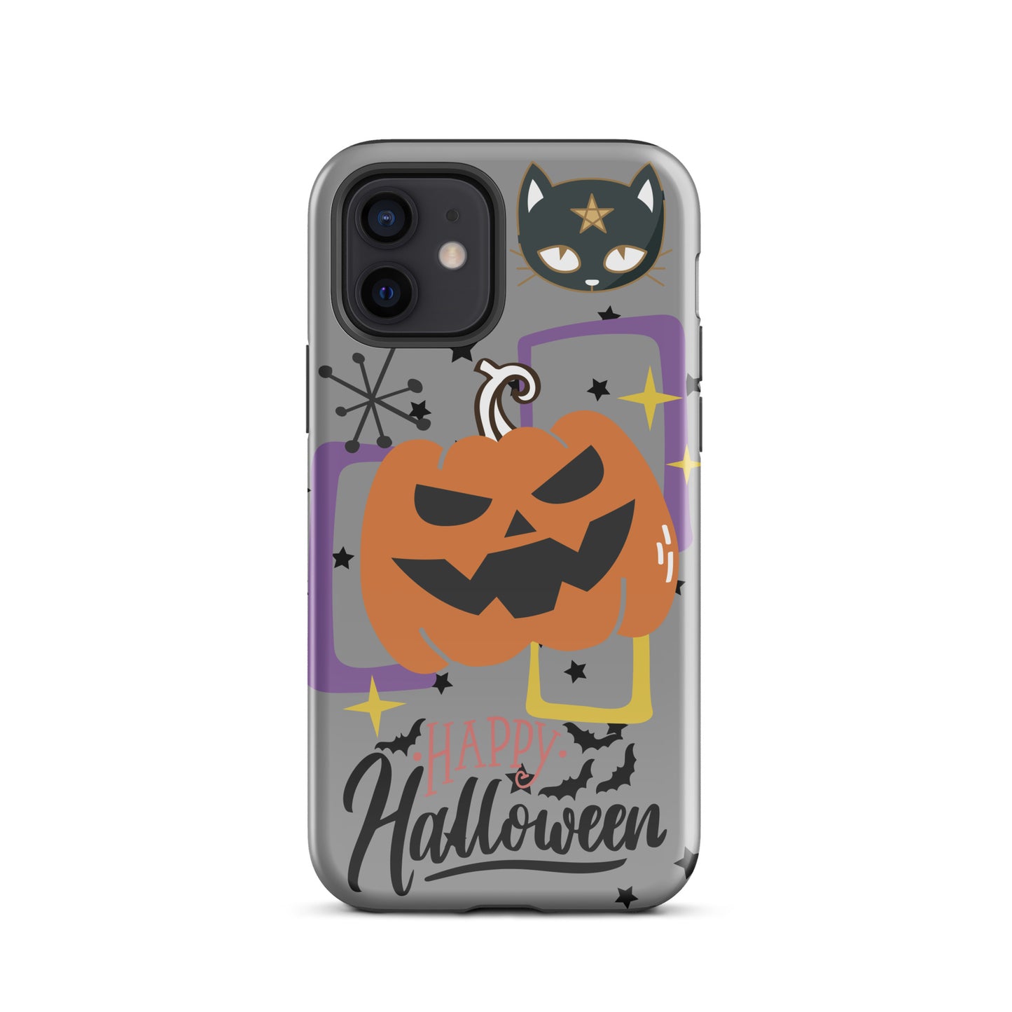 Grey Pumpkin Halloween tough iPhone case