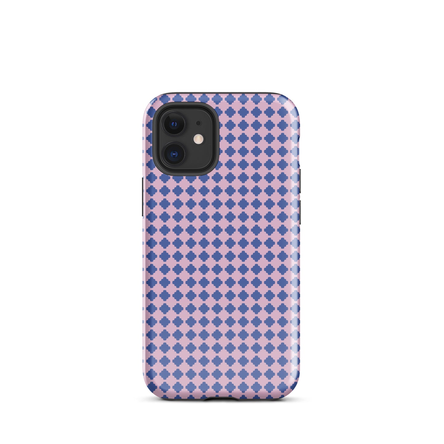 Purple and Pink Houndstooth iPhone case