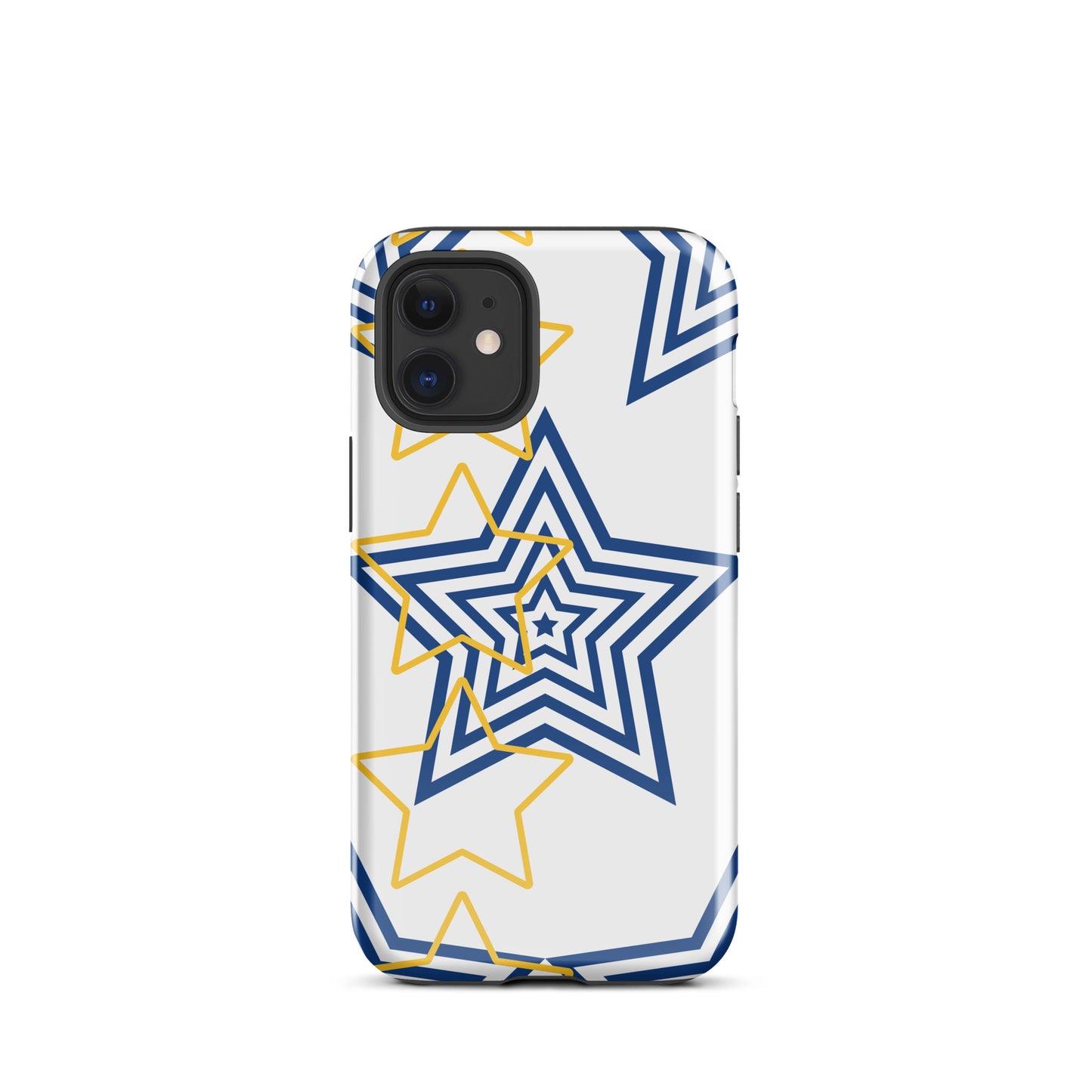 Royal blue and Gold stars tough iPhone case