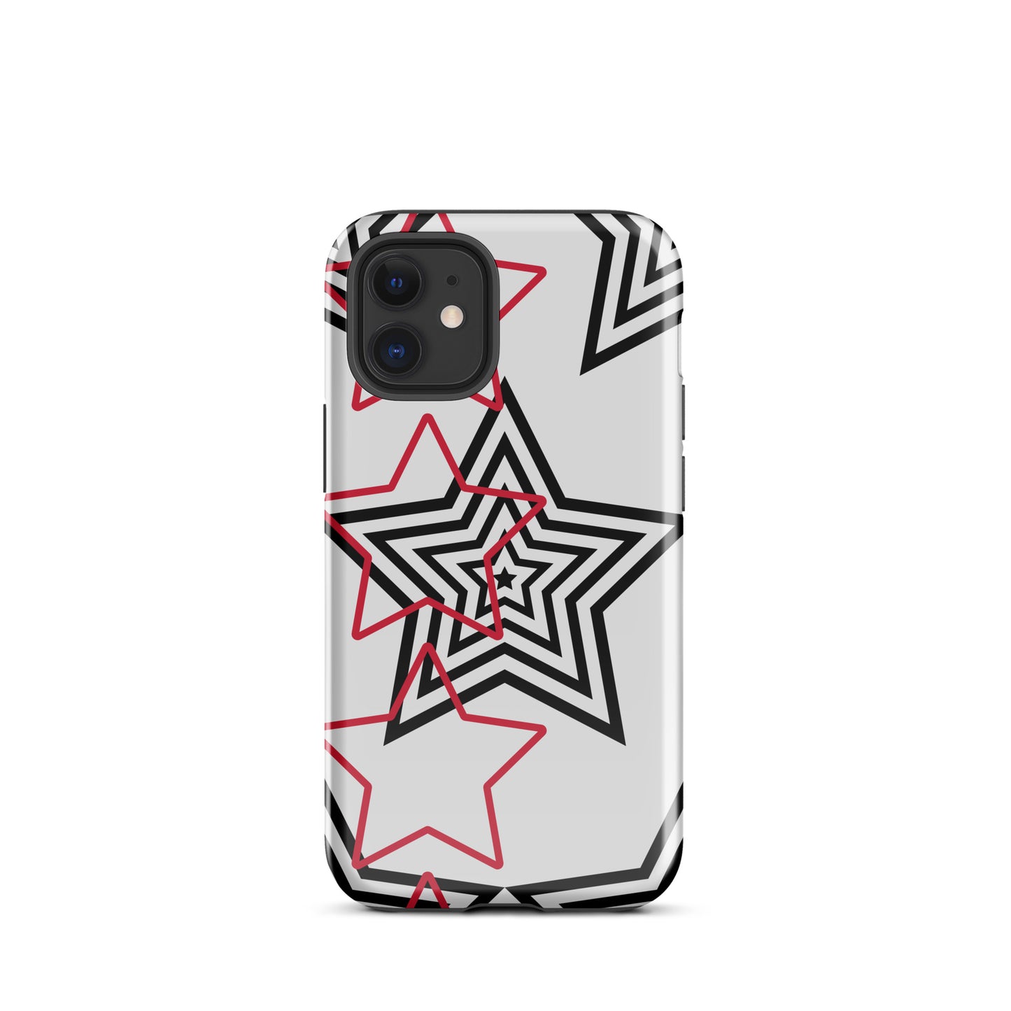 Black and Red stars tough iPhone case