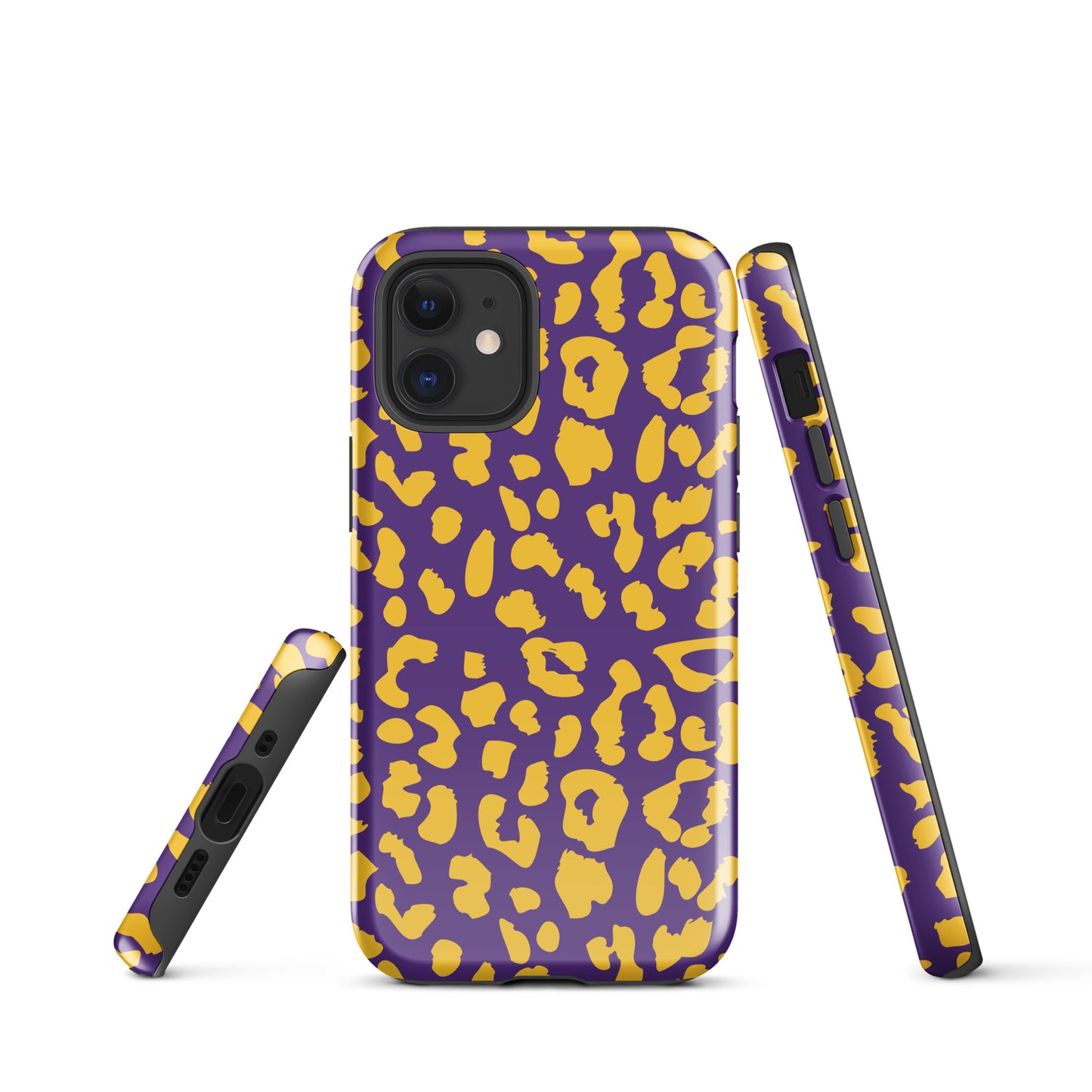 Dark Purple and Gold Leopard Spots