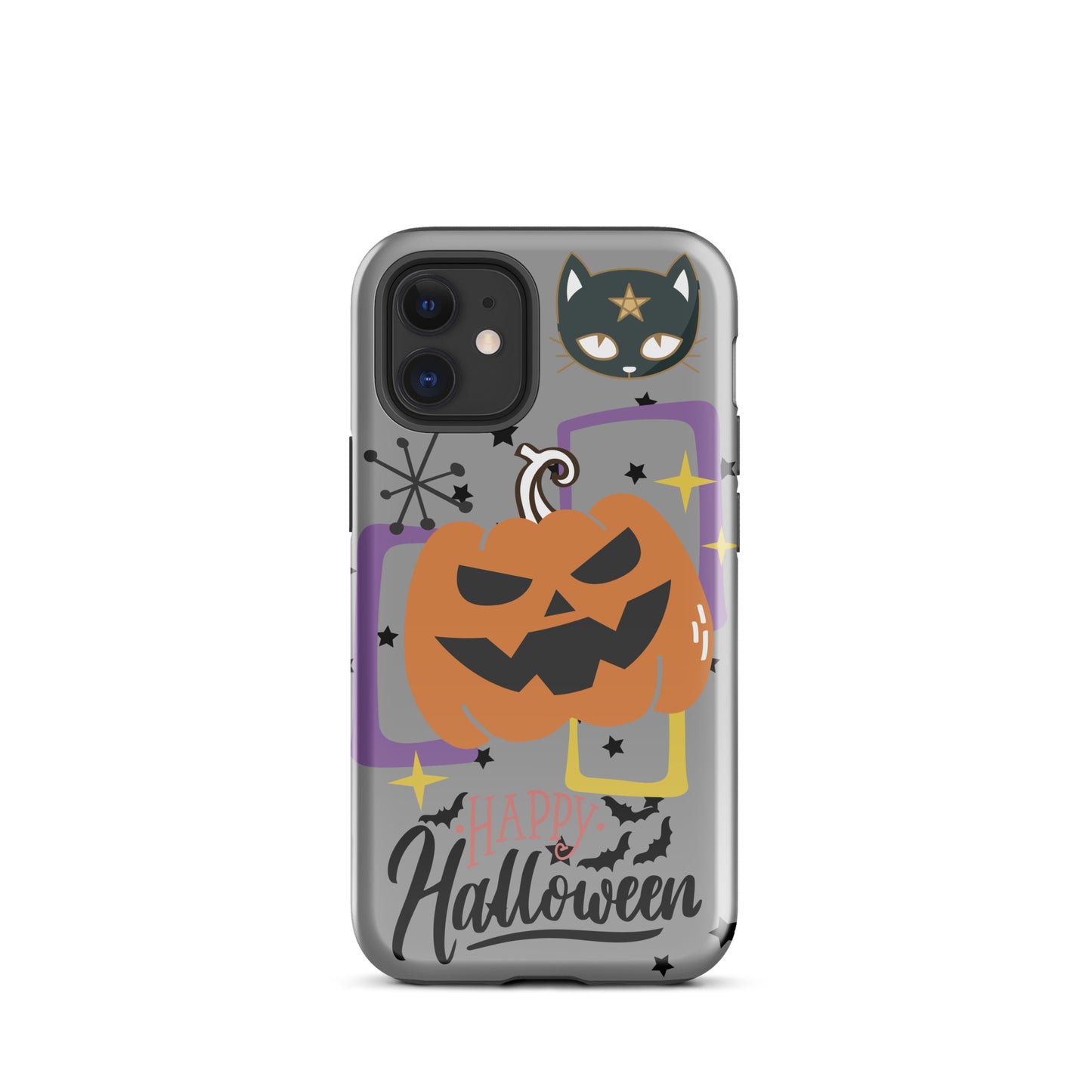 Grey Pumpkin Halloween tough iPhone case