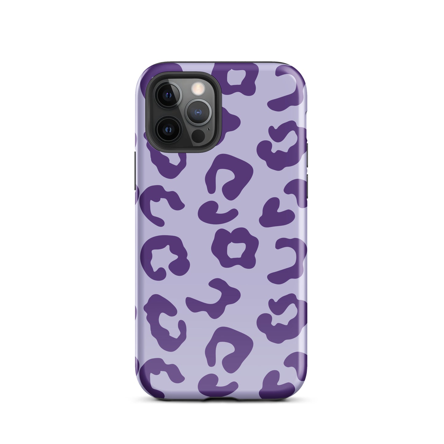 Double Purple Leopard Print tough iPhone case