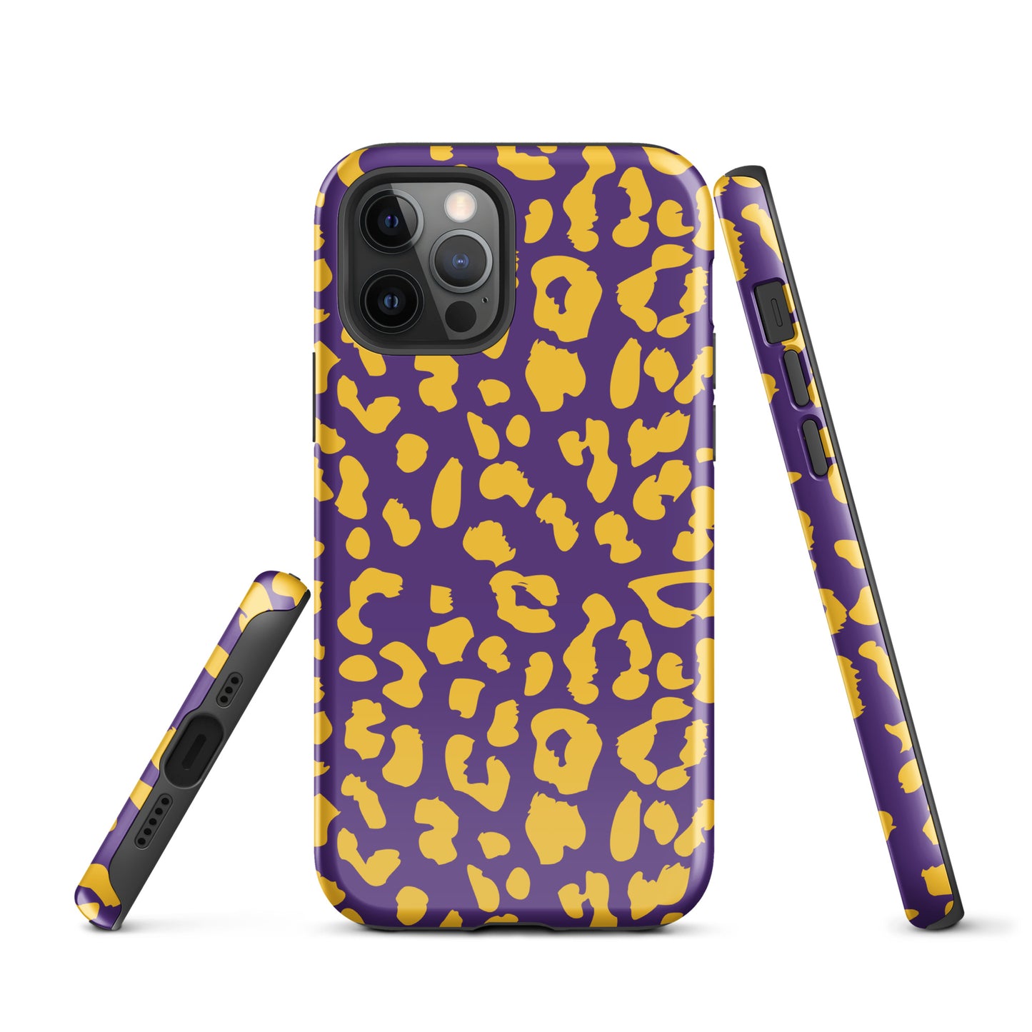 Dark Purple and Gold Leopard Spots