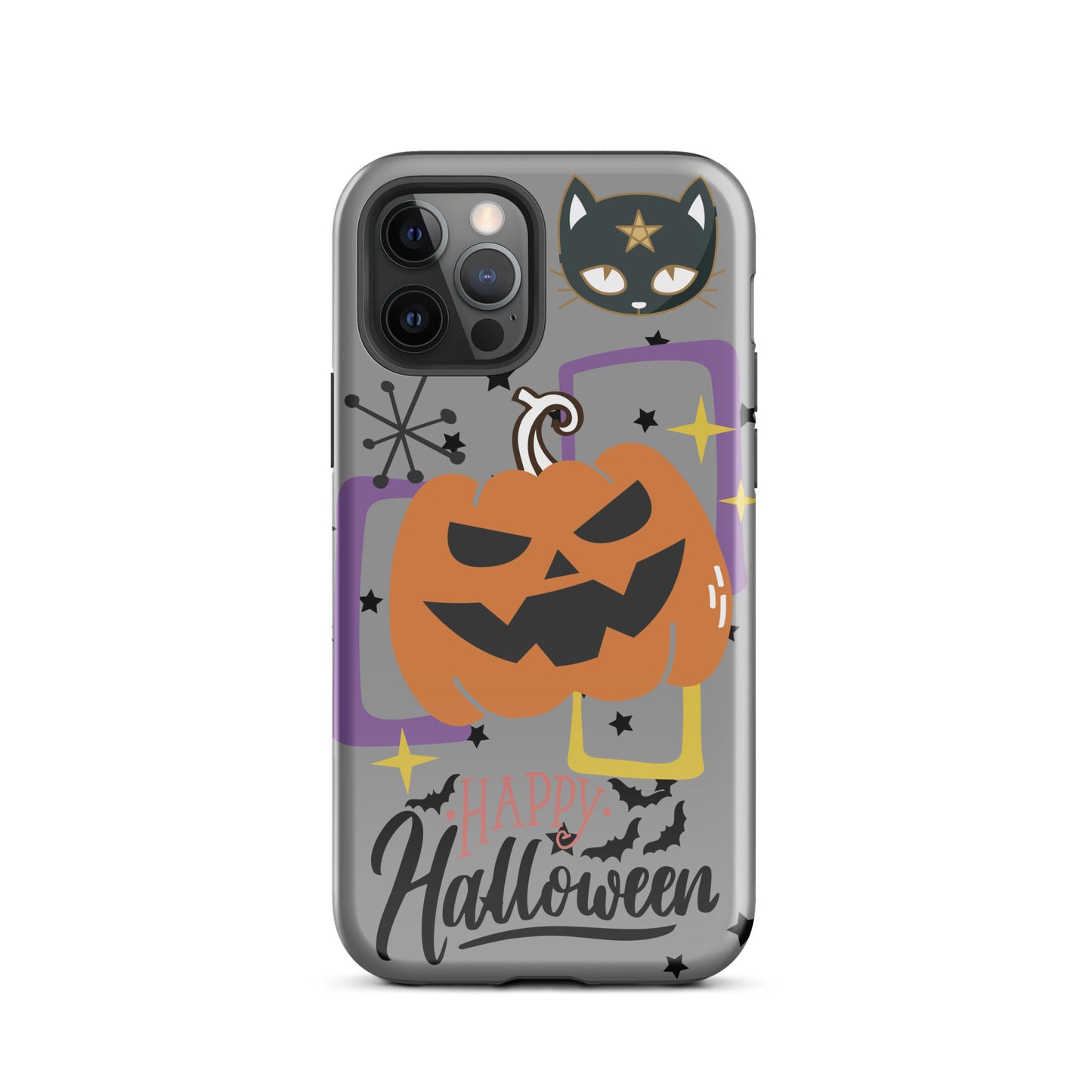 Grey Pumpkin Halloween tough iPhone case