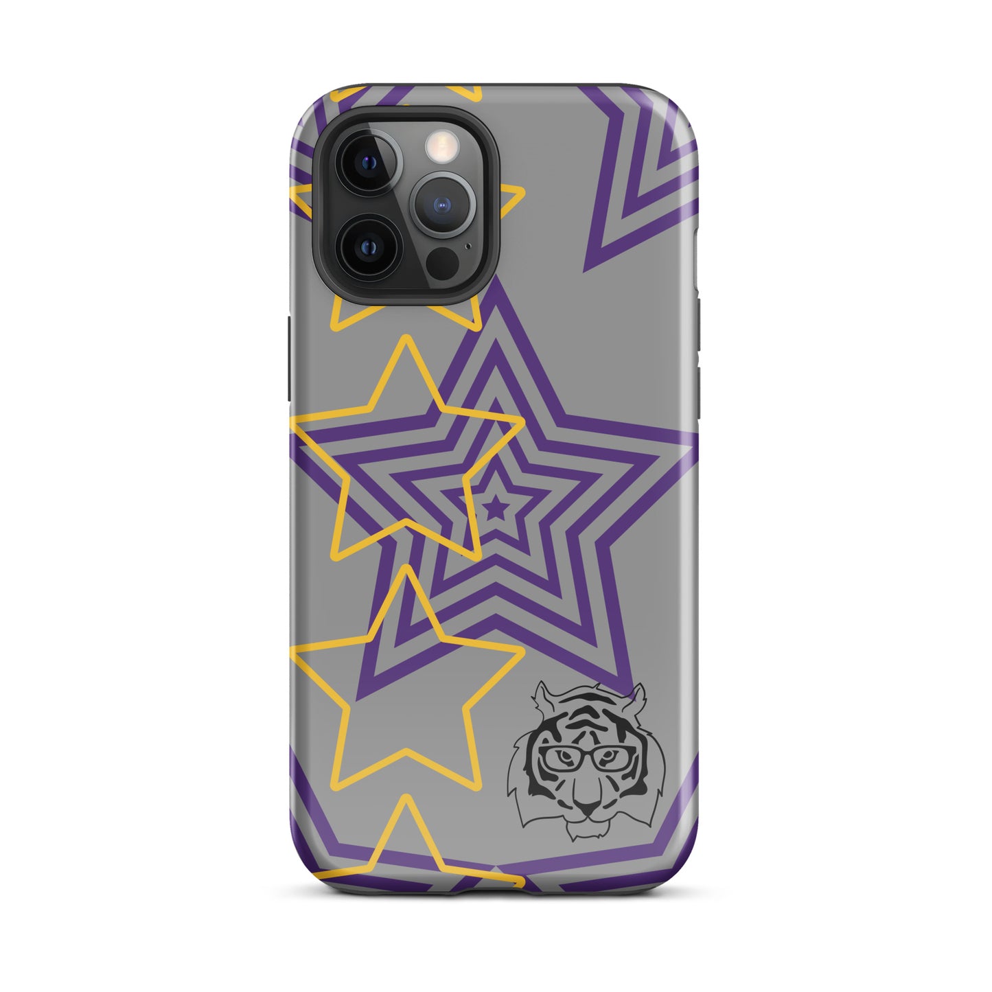 Purple and Gold Star tough iPhone case