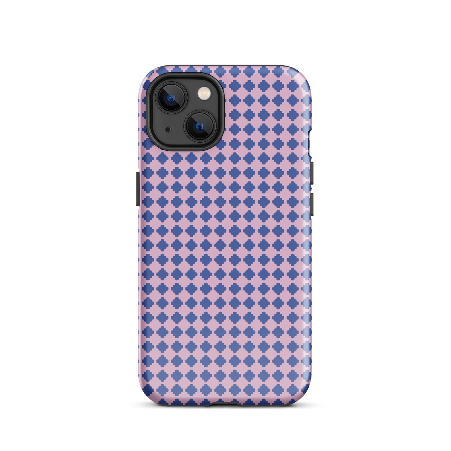 Purple and Pink Houndstooth iPhone case