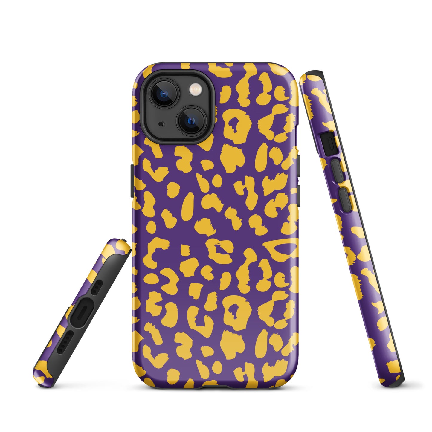 Dark Purple and Gold Leopard Spots