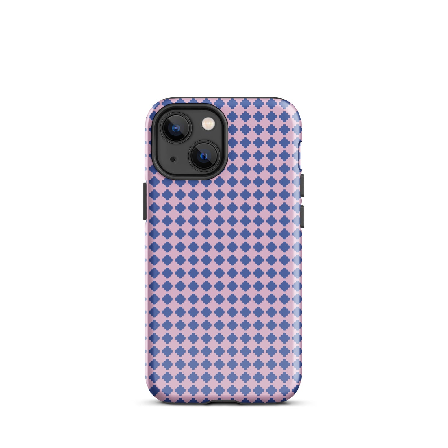 Purple and Pink Houndstooth iPhone case