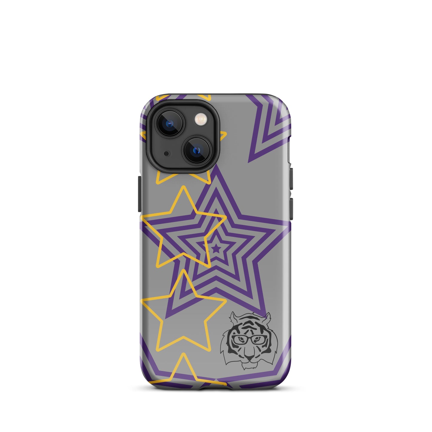 Purple and Gold Star tough iPhone case