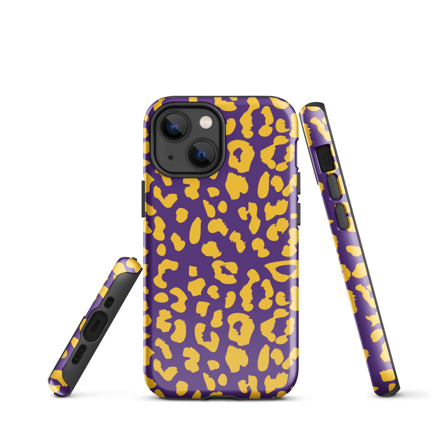 Dark Purple and Gold Leopard Spots