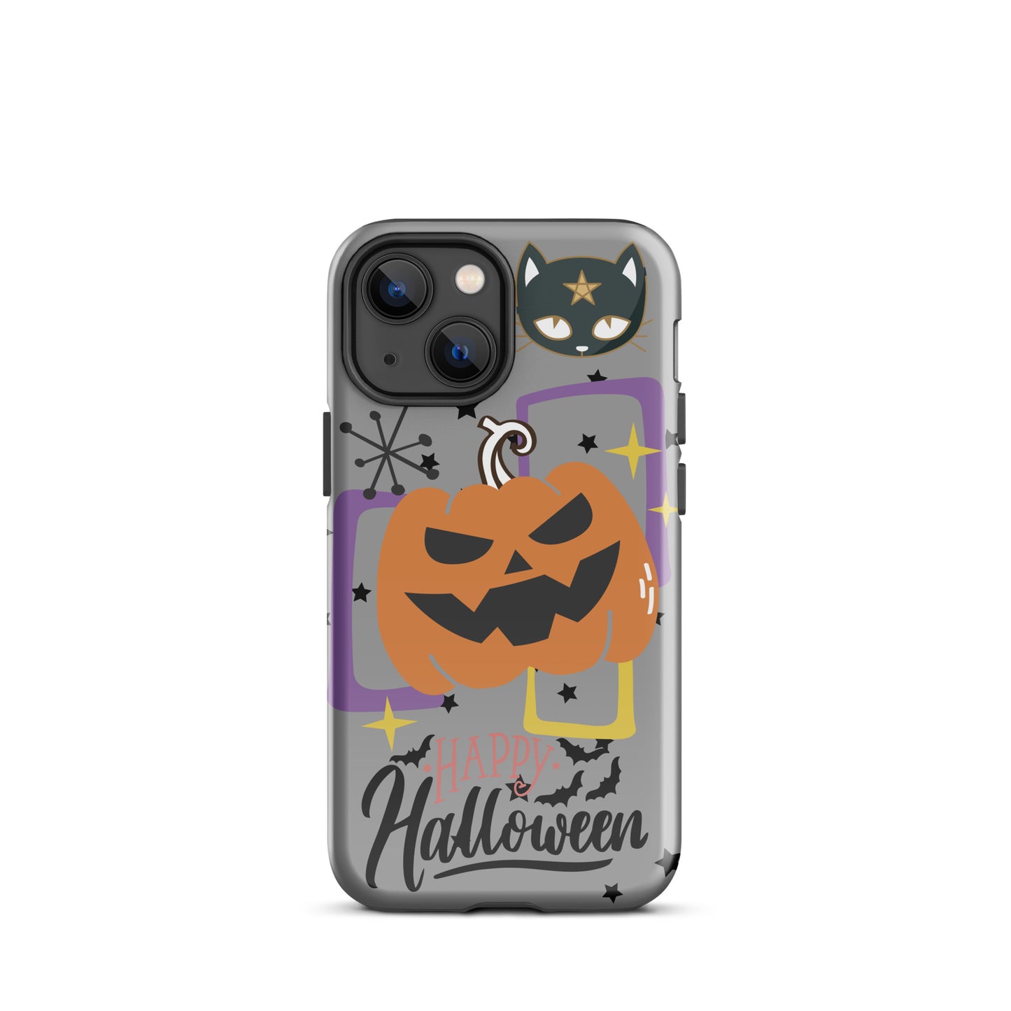 Grey Pumpkin Halloween tough iPhone case