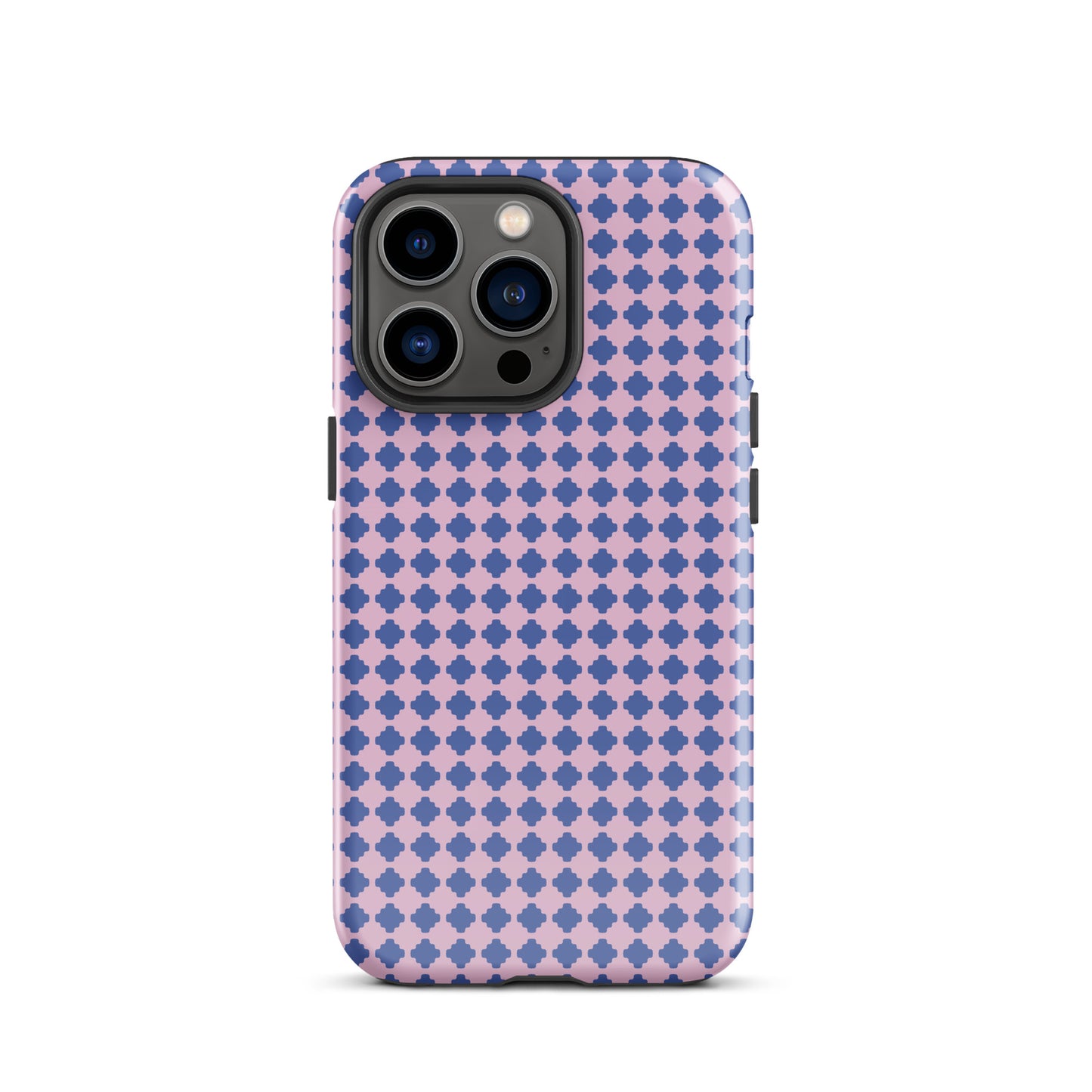 Purple and Pink Houndstooth iPhone case