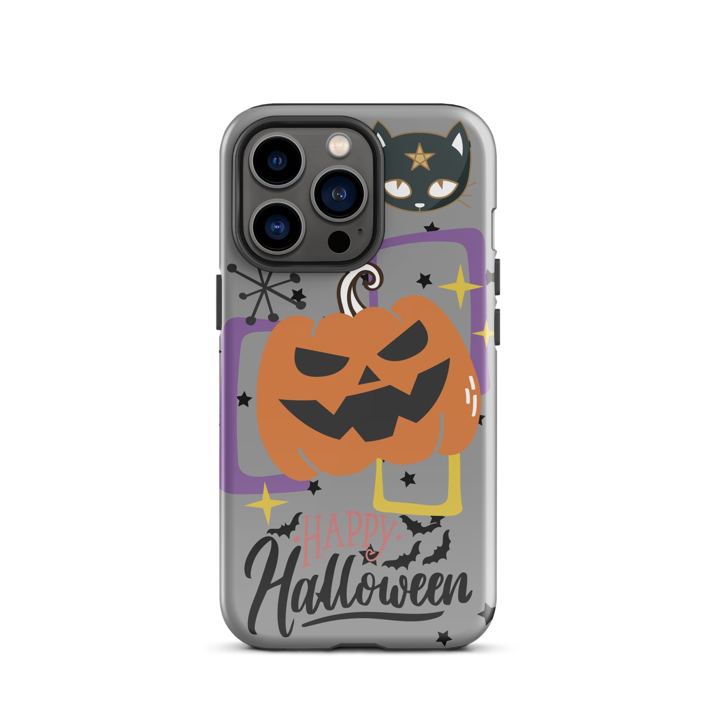 Grey Pumpkin Halloween tough iPhone case