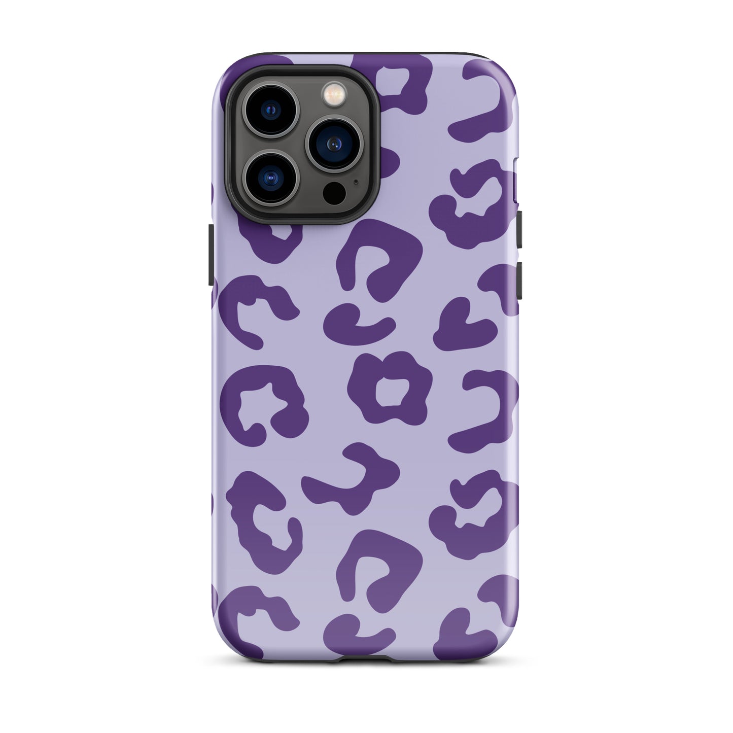 Double Purple Leopard Print tough iPhone case