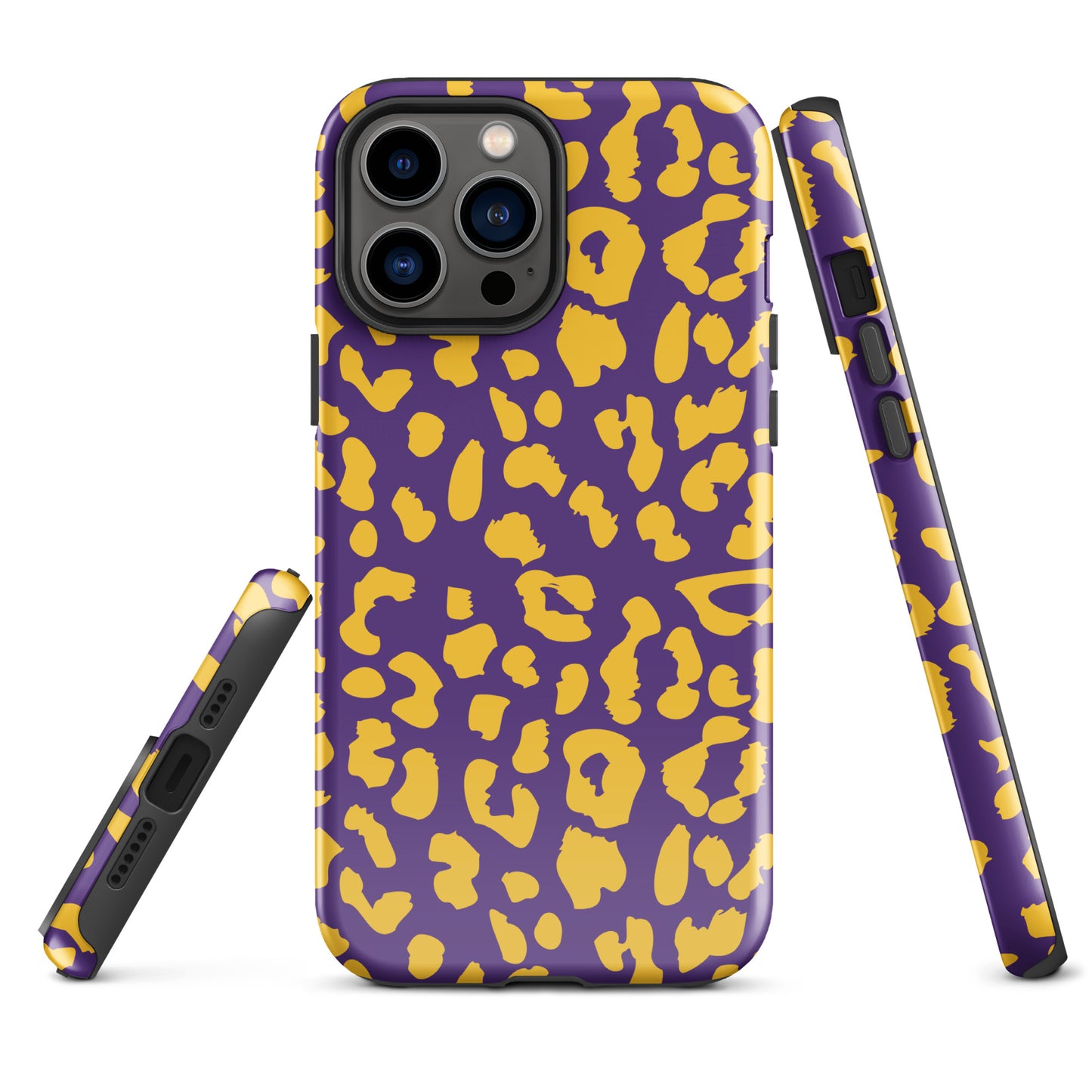 Dark Purple and Gold Leopard Spots