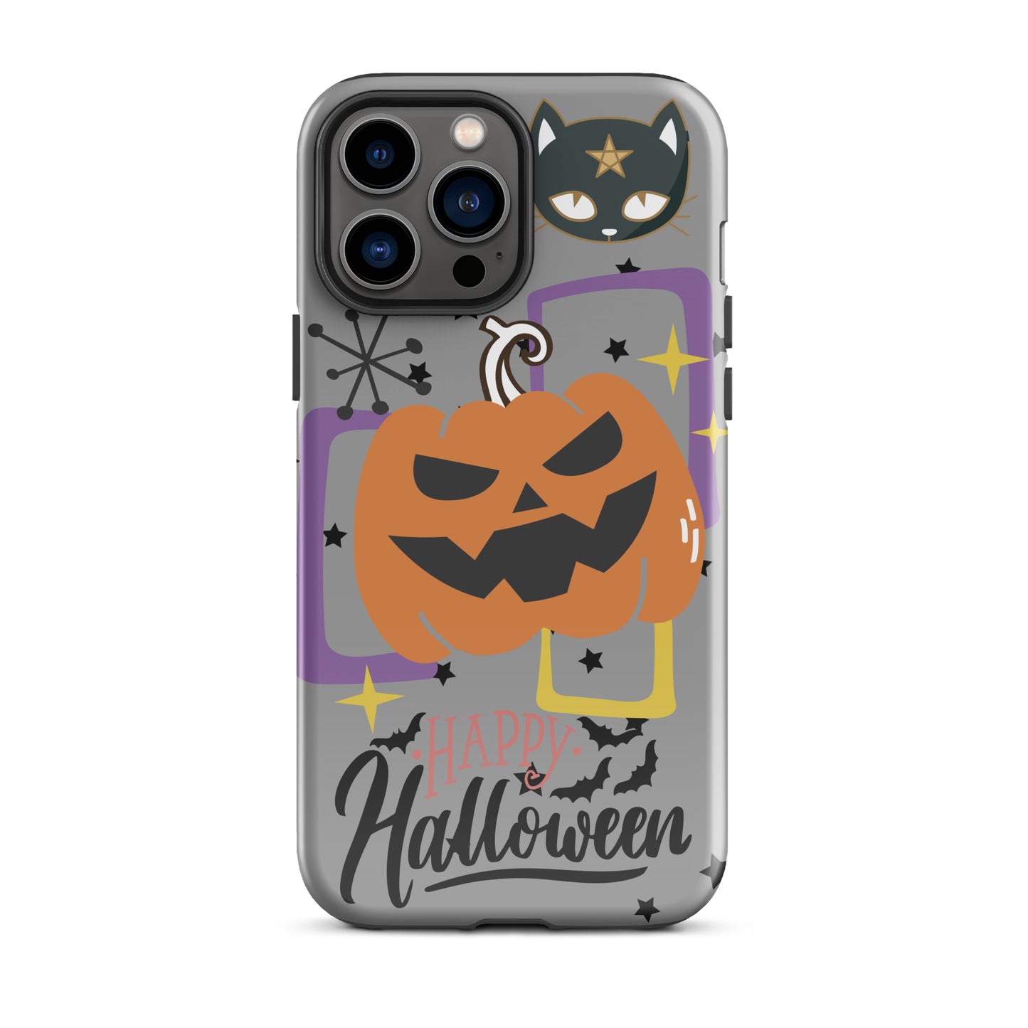 Grey Pumpkin Halloween tough iPhone case