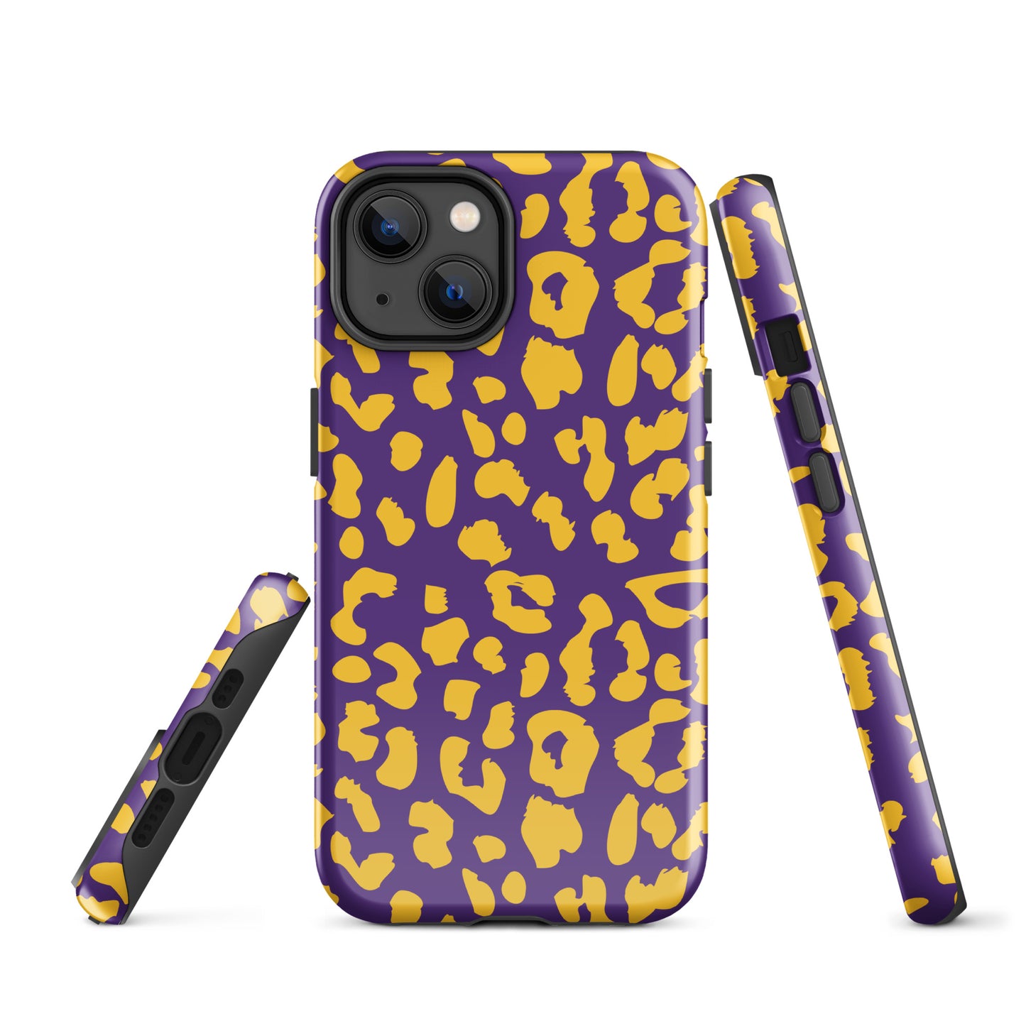 Dark Purple and Gold Leopard Spots