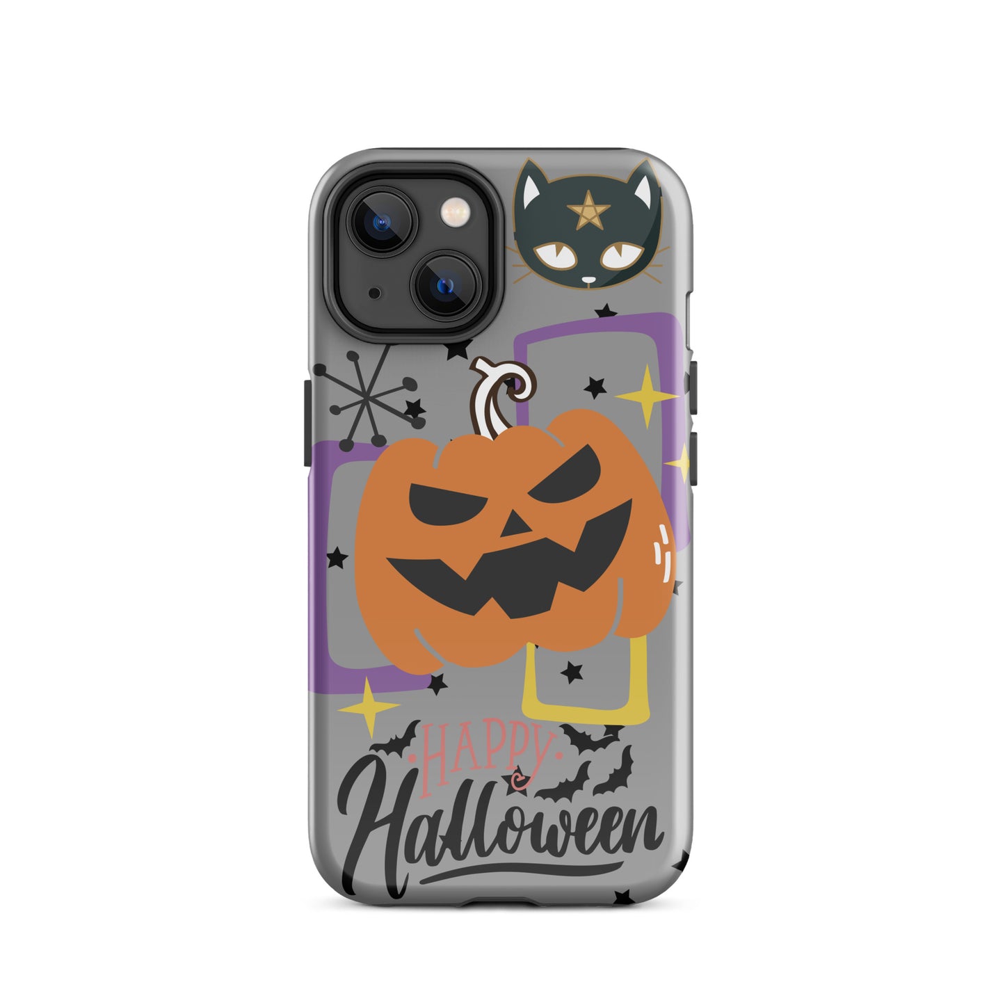 Grey Pumpkin Halloween tough iPhone case