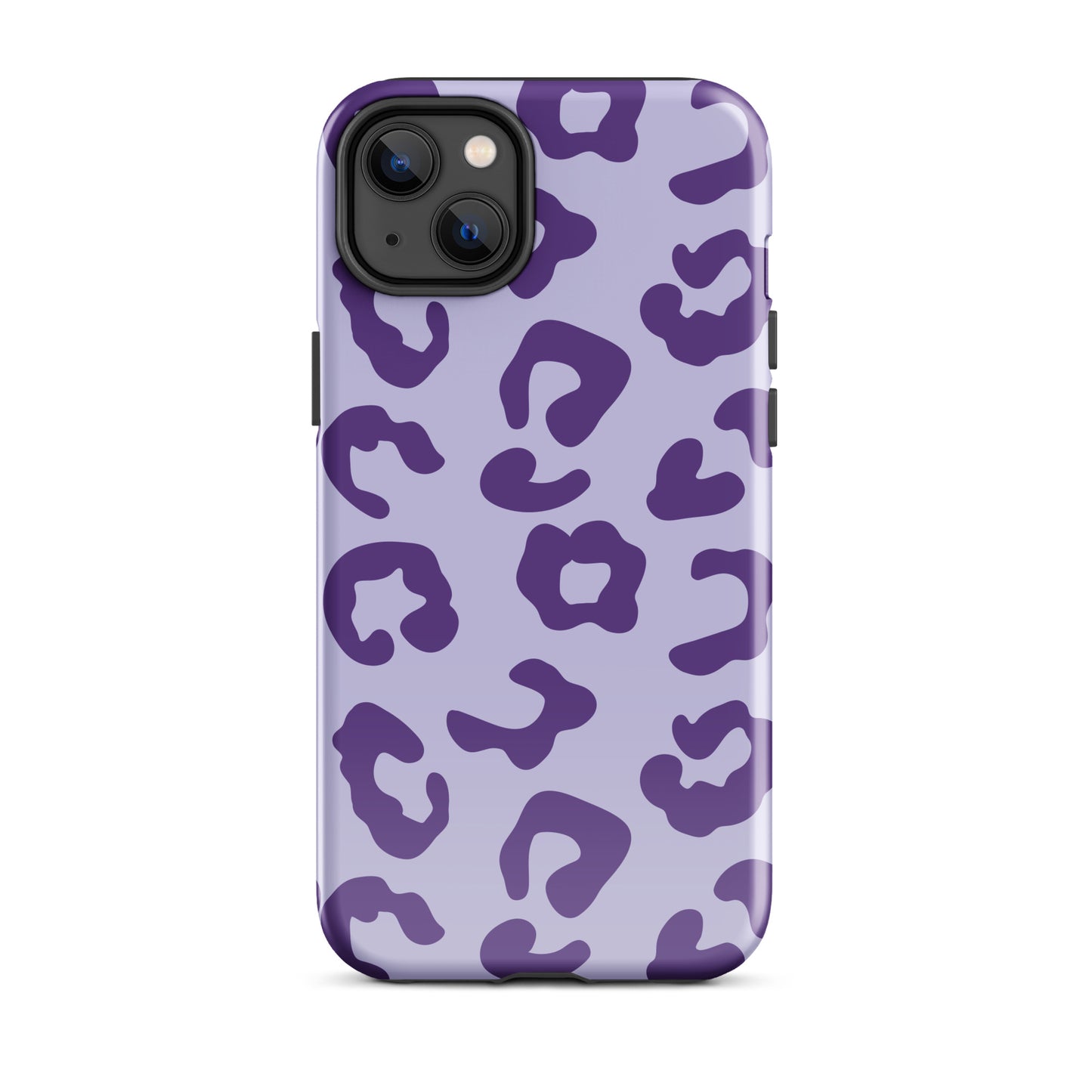 Double Purple Leopard Print tough iPhone case