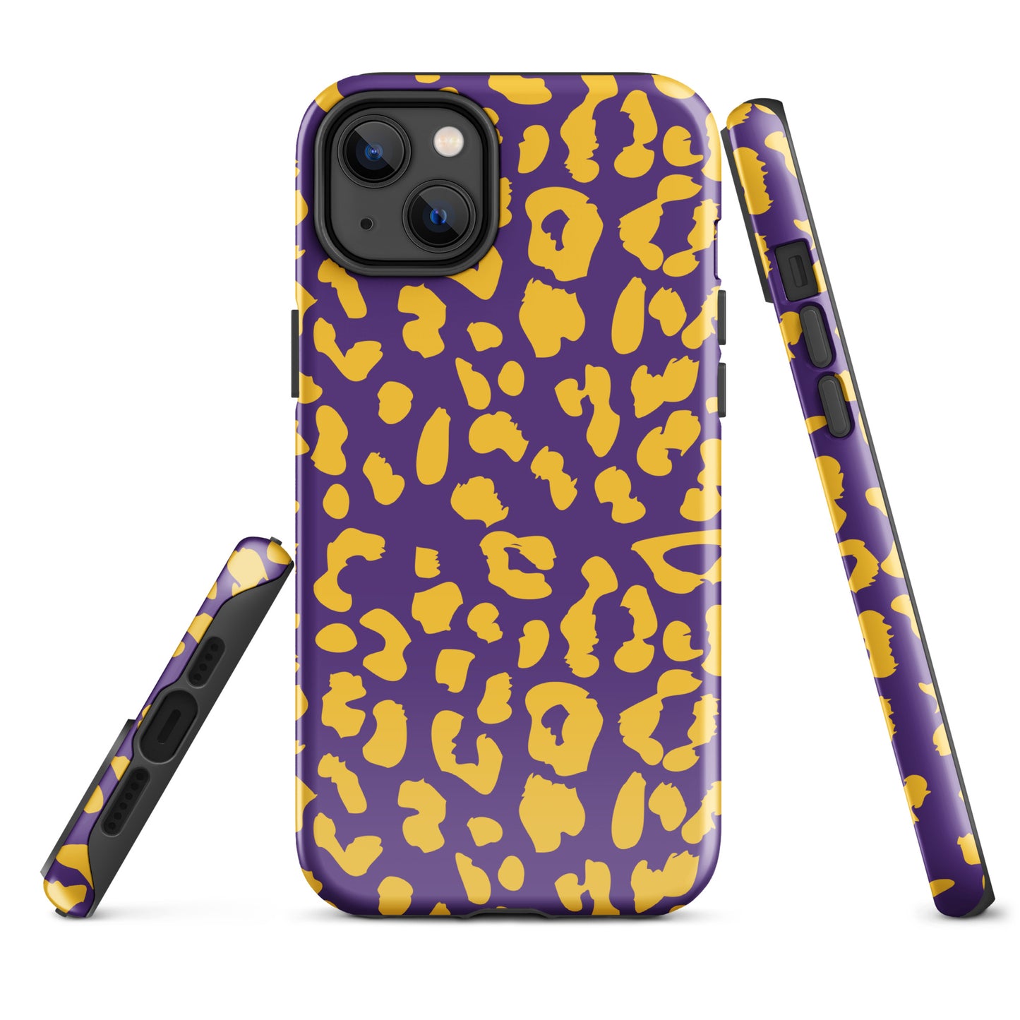 Dark Purple and Gold Leopard Spots