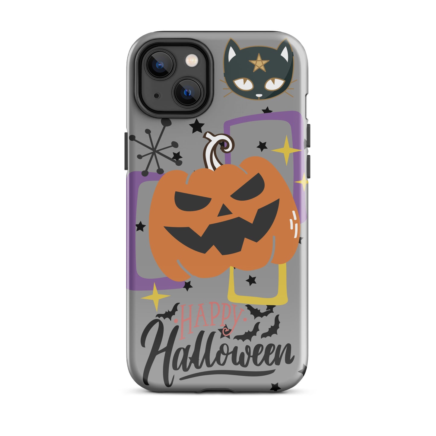 Grey Pumpkin Halloween tough iPhone case