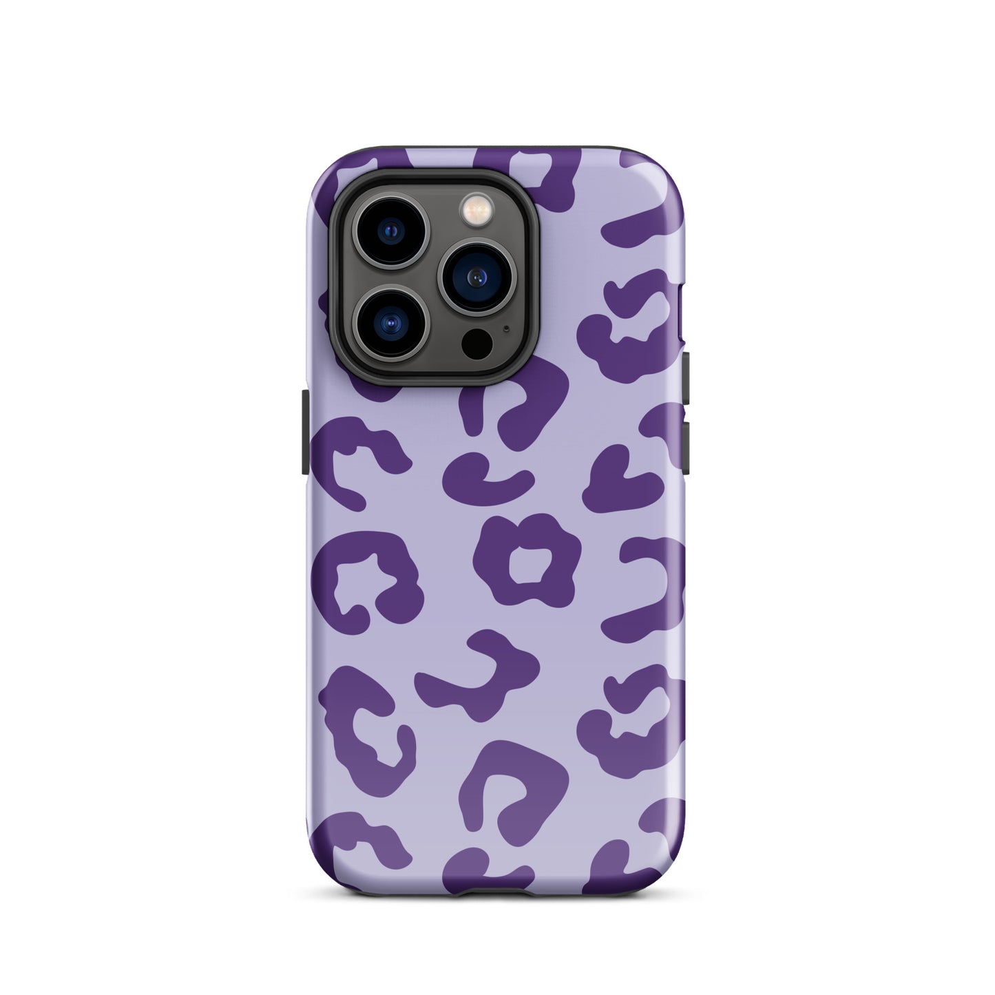 Double Purple Leopard Print tough iPhone case