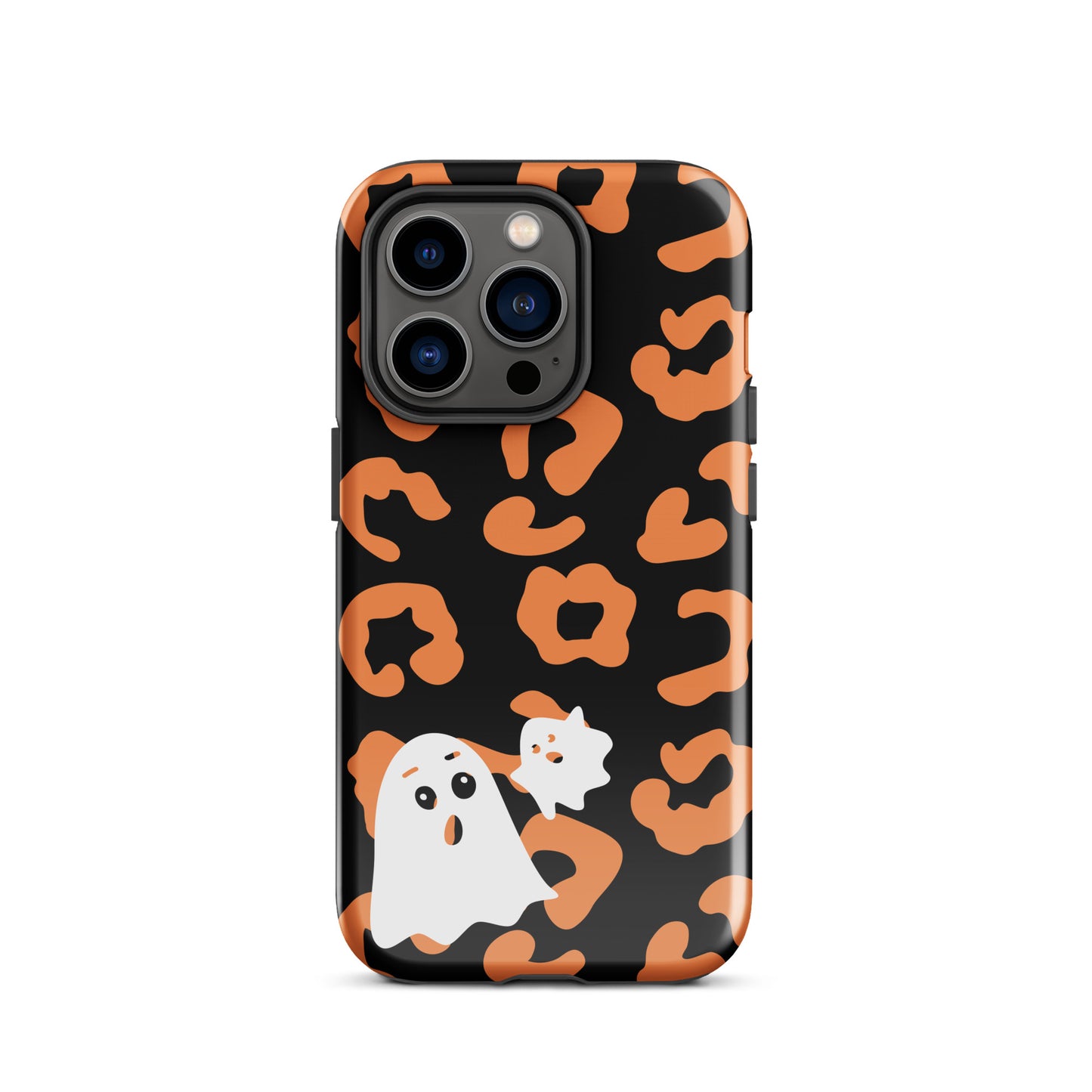 Halloween leopard ghost tough iPhone case