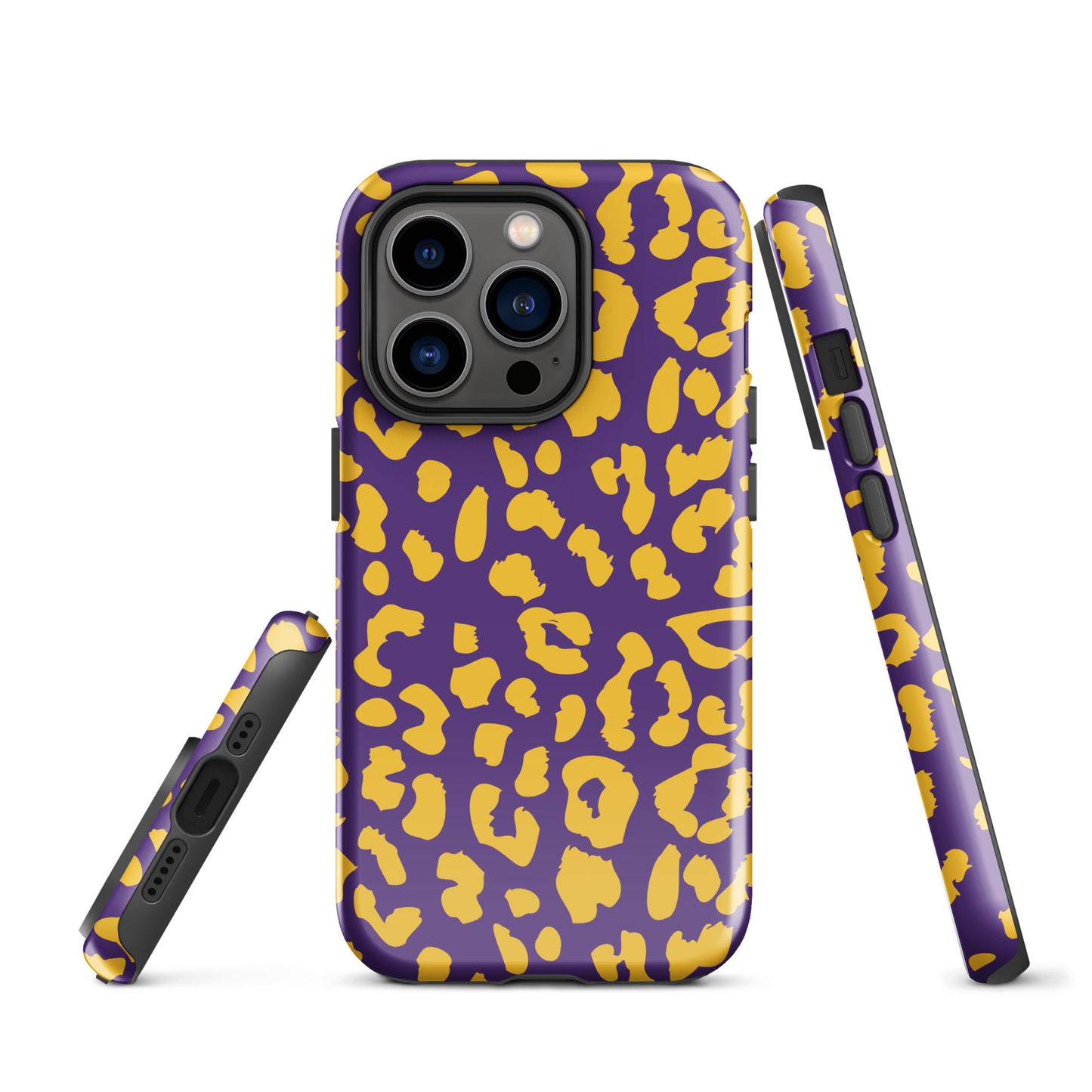 Dark Purple and Gold Leopard Spots